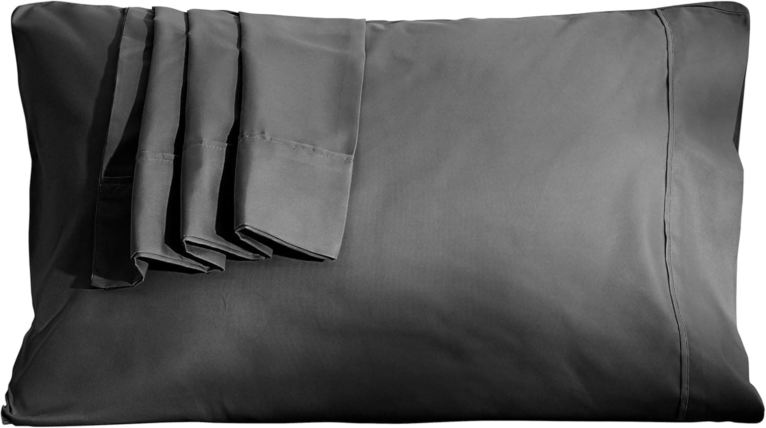 ‌Queen Pillowcases Set of 2 - Envelope Closure Pillow Covers, Ultra-Soft & Breathable Microfiber, All Season Luxury Bedding, Machine Washable, Modern Grey‌