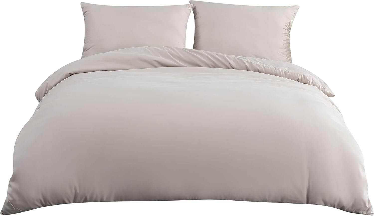 Bettwäsche 135x200 cm Super Weiche 100% gebürstetes Microfiber mit Einer Qualität von 110 g/m²,1 Kopfkissenbezug 80x80 cm Beige