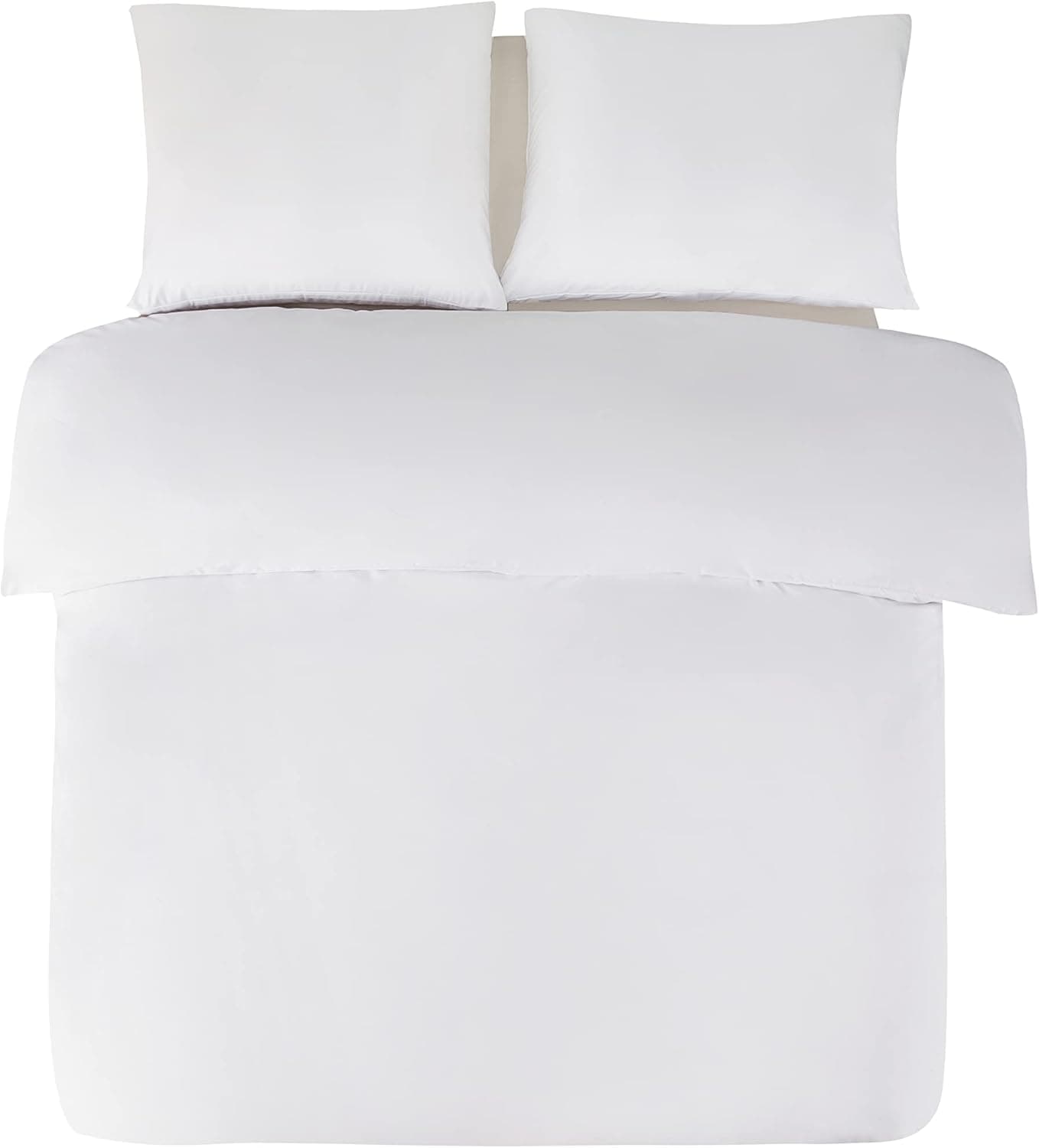 Bettwäsche 200x200 cm Super Weiche 100% gebürstetes Microfiber mit Einer Qualität von 110 g/m²,2 Kopfkissenbezug 80x80 cm Creme Weiß