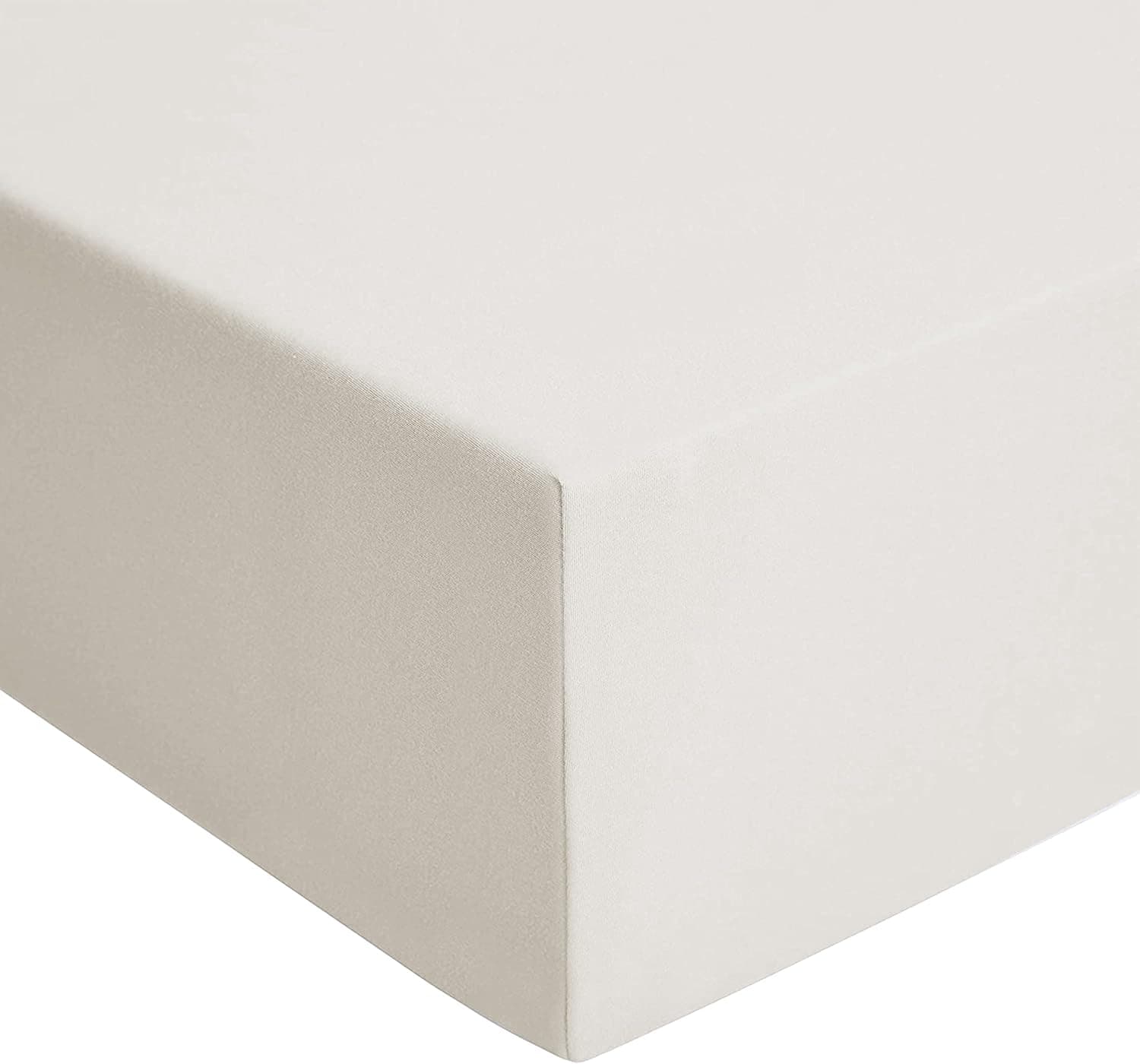 AYSW Sheet Cover 160x200 cm avec Bonnet 30cm Beige en Microfiber
