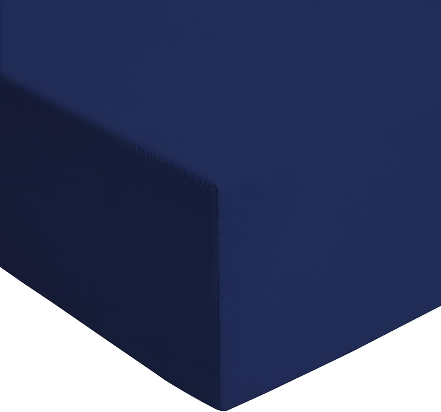 AYSW Sheet Cover 160x200 cm avec Bonnet 30cm Blue Marine en Microfiber