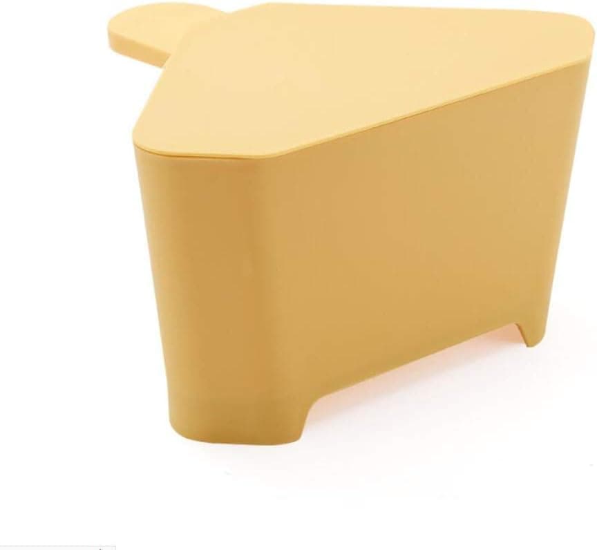 Panier de rangement triangulaire pour lavabo - Avec couvercle - Pour la cuisine - Yellow