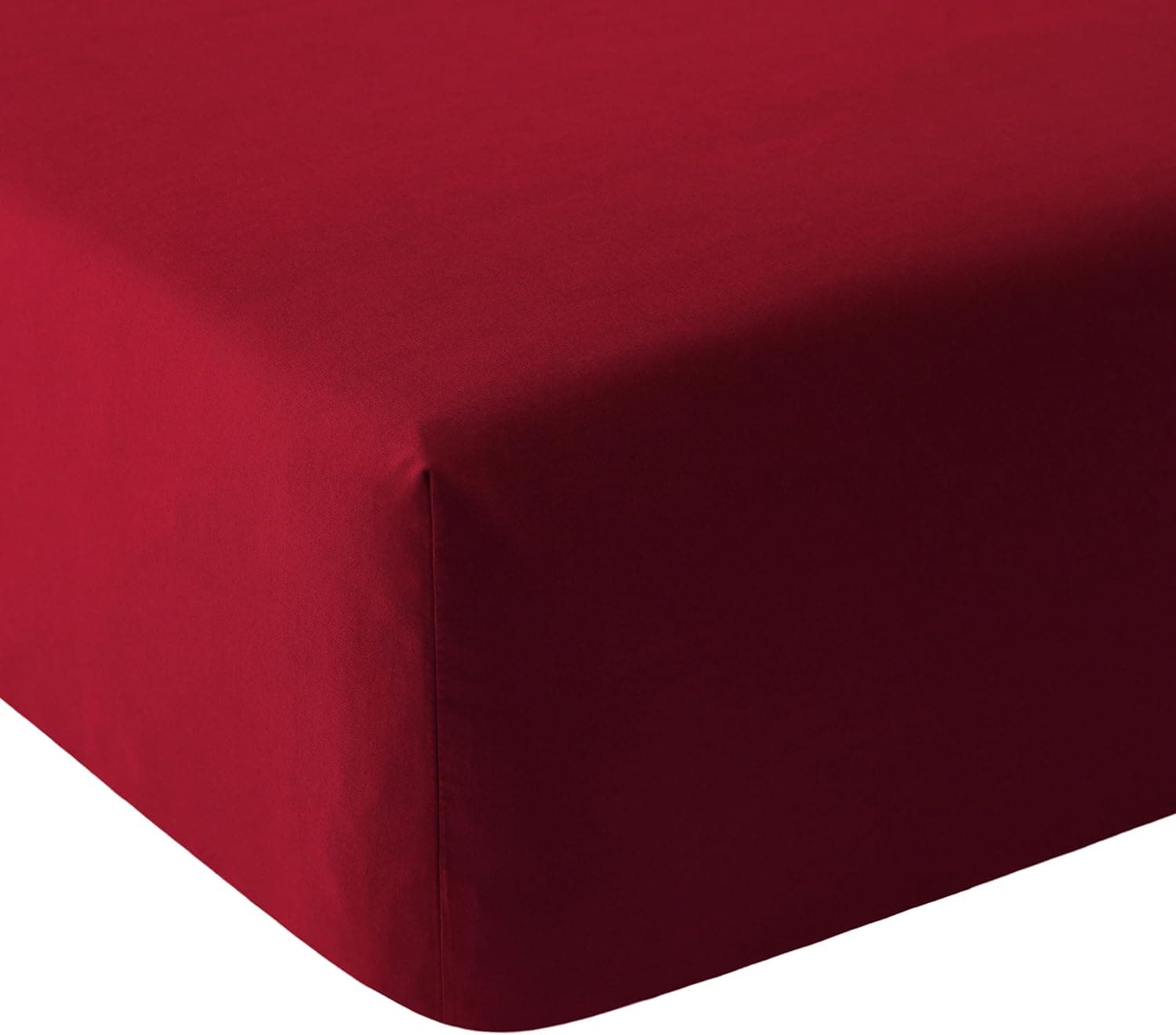AYASW Fitted Sheet Only Queen Size Deep Pocket 16 Inches Bed Bottom Sheet 1 Piece Premium Soft and Cozy 1800 Brushed Microfiber Wrinkle Fade Resistant Wine Red Easy Care Breathable Stable Holiday
