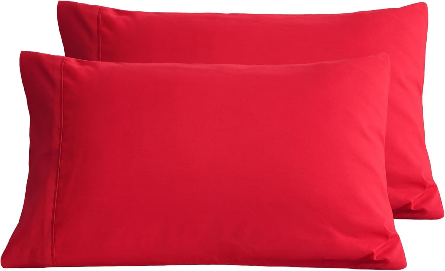 AYASW Pillowcases Standard Size Set of 2 Pieces Envelope Closure 1800 Double Brushed Microfiber Soft and Cozy Pillow Cases Set Wrinkle, Fade Resistant Red 20x26 inches Stable Breathable