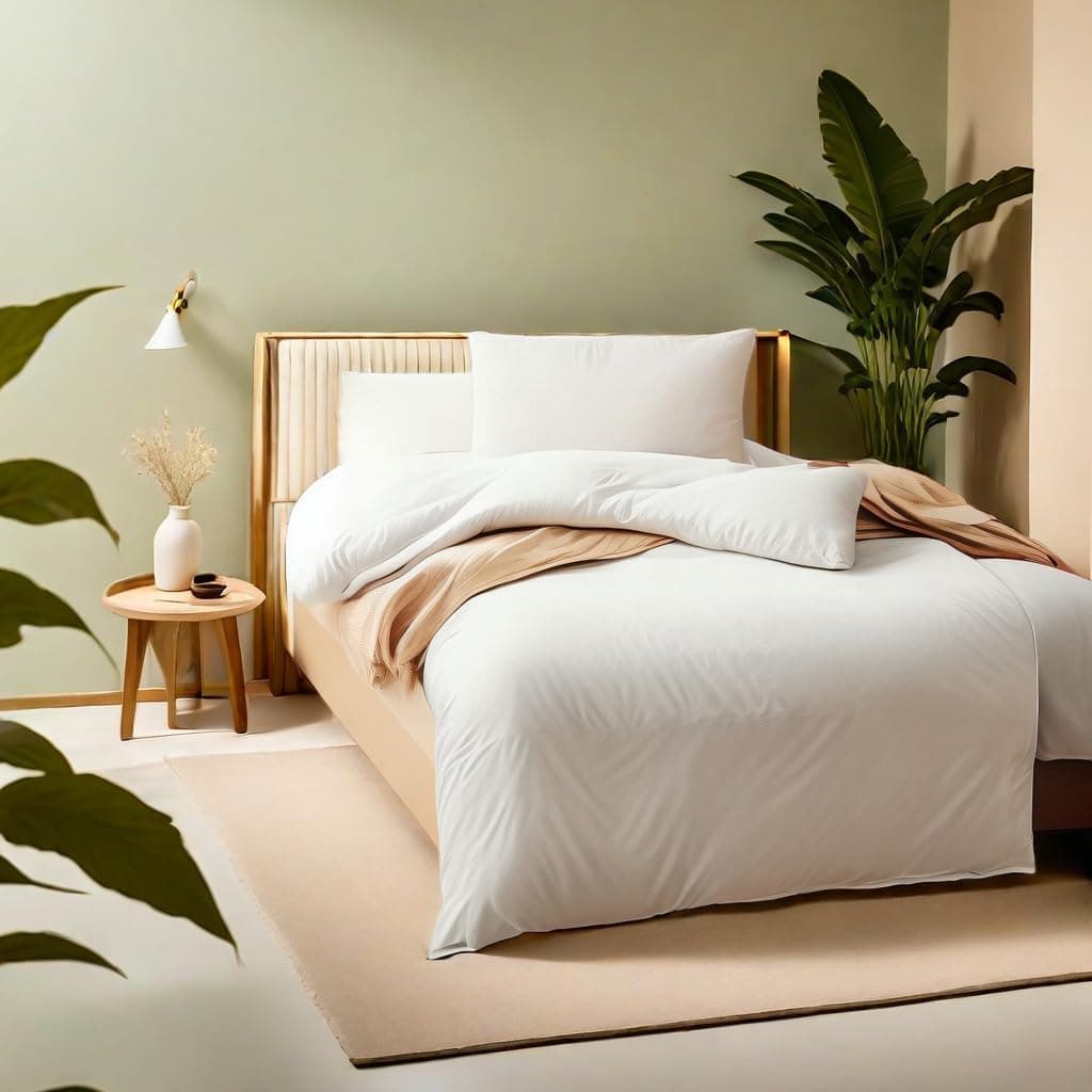 Bettwäsche 135x200 cm Super Weiche 100% gebürstetes Microfiber mit Einer Qualität von 110 g/m²,1 Kopfkissenbezug 80x80 cm Hell Beige