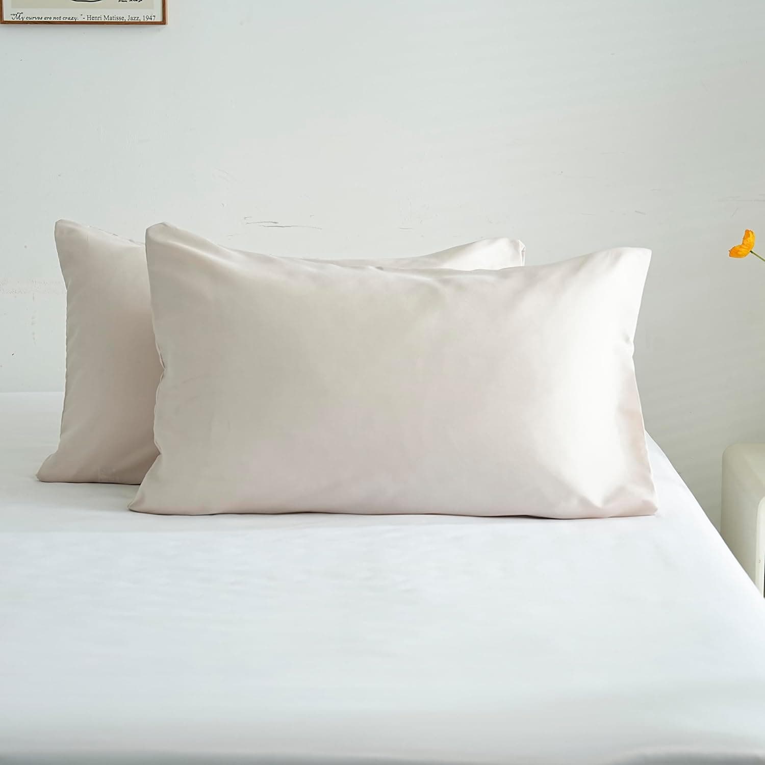 Lot 2 Pillowcase d'pillow Légère 50x70 cm en Microfiber 80 Fils/cm² avec Fermeture Enveloppe Cover d'pillow Protection d'pillow Cover de Coussin Douce et Lavable