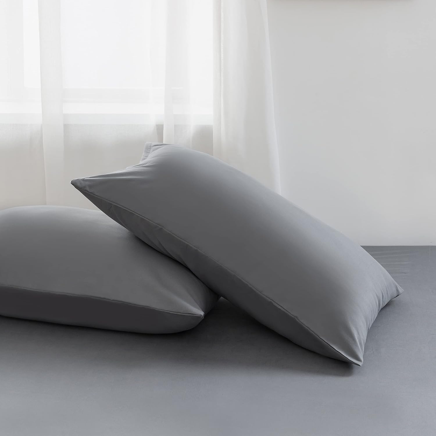AYSW Warm Fitted Sheet Set Double Size 30 cm Deep Pocket with 1 Bedsheet and 2 Pillowcases Polyester Grey 7