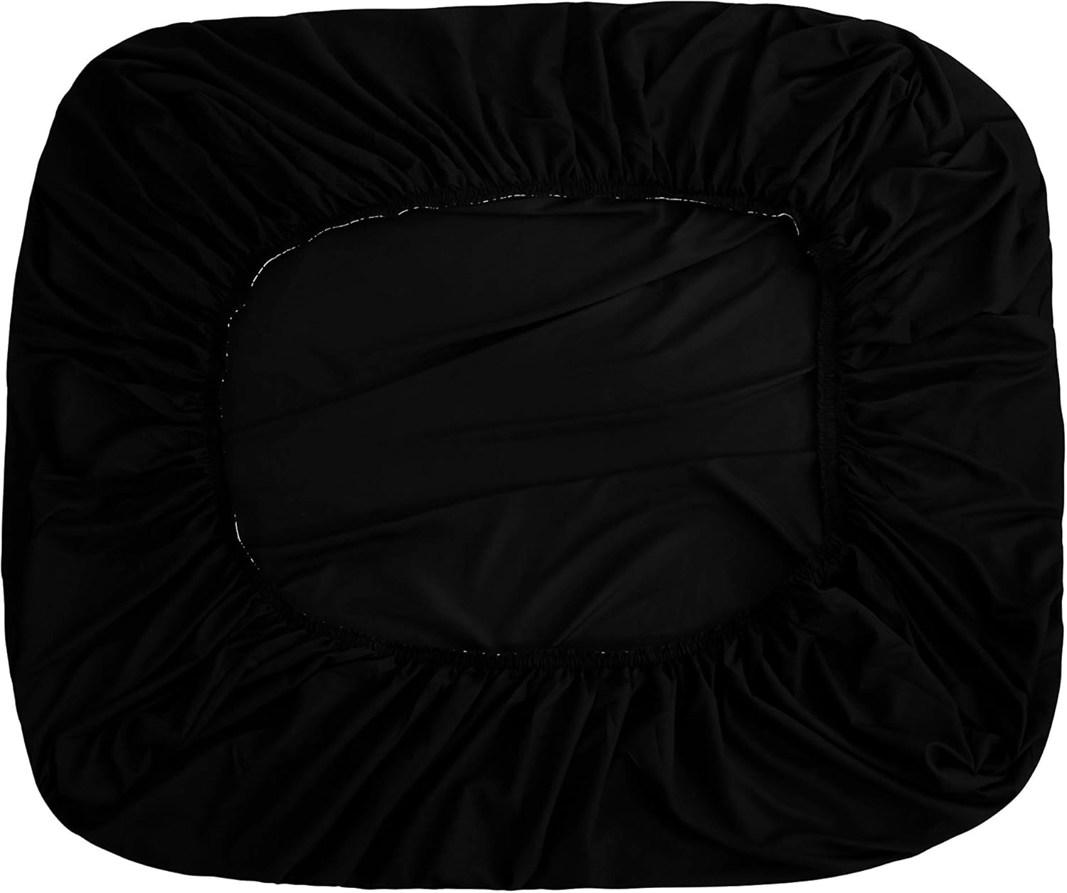 Mikrofaser, Schwarz Premium Spannbetttuch 160x200cm,Spannbettlaken mit Rundumgummi für Kinder und Erwachsene 5