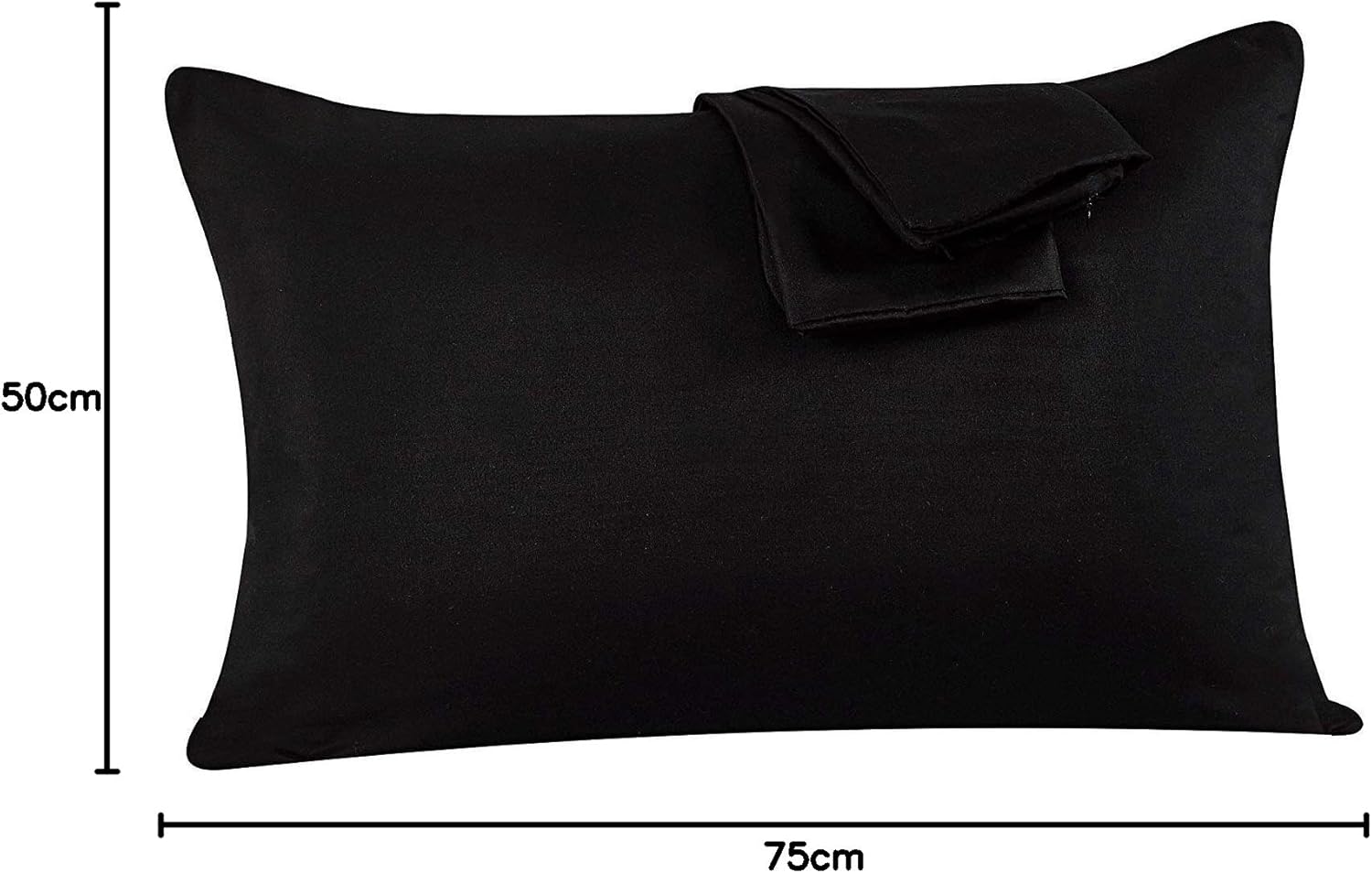 2er Pack Pillowcase 50x75cm High-quality & Quality Pillow Cover with Zipper 100% Microfiber in 5 Colors Dark-Grey/Black/Pink/White/Beige 4