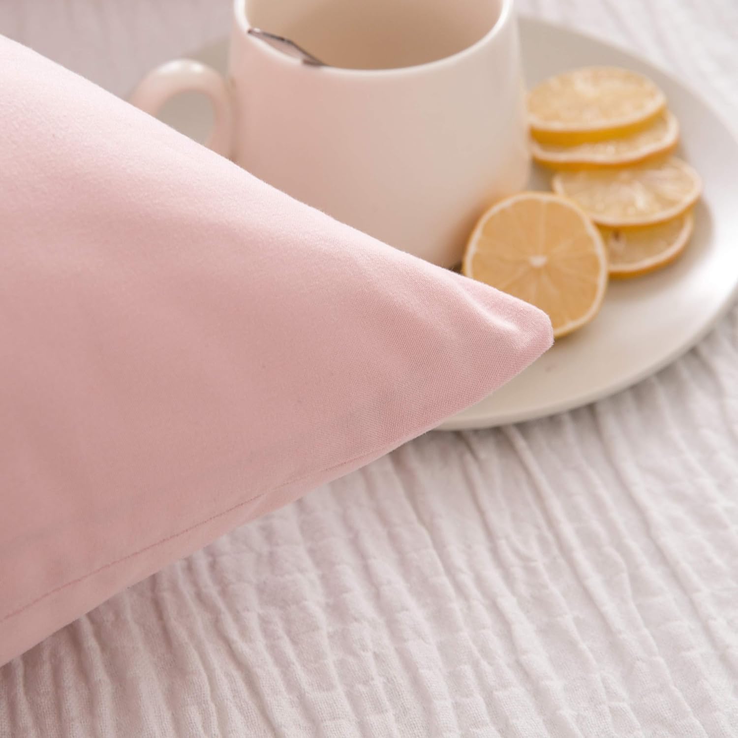 2er Pack Pillowcase 40x80cm High-quality & Quality Pillow Cover with Zipper 100% Microfiber in 5 Colors Dark-Grey/Black/Pink/White/Beige 5