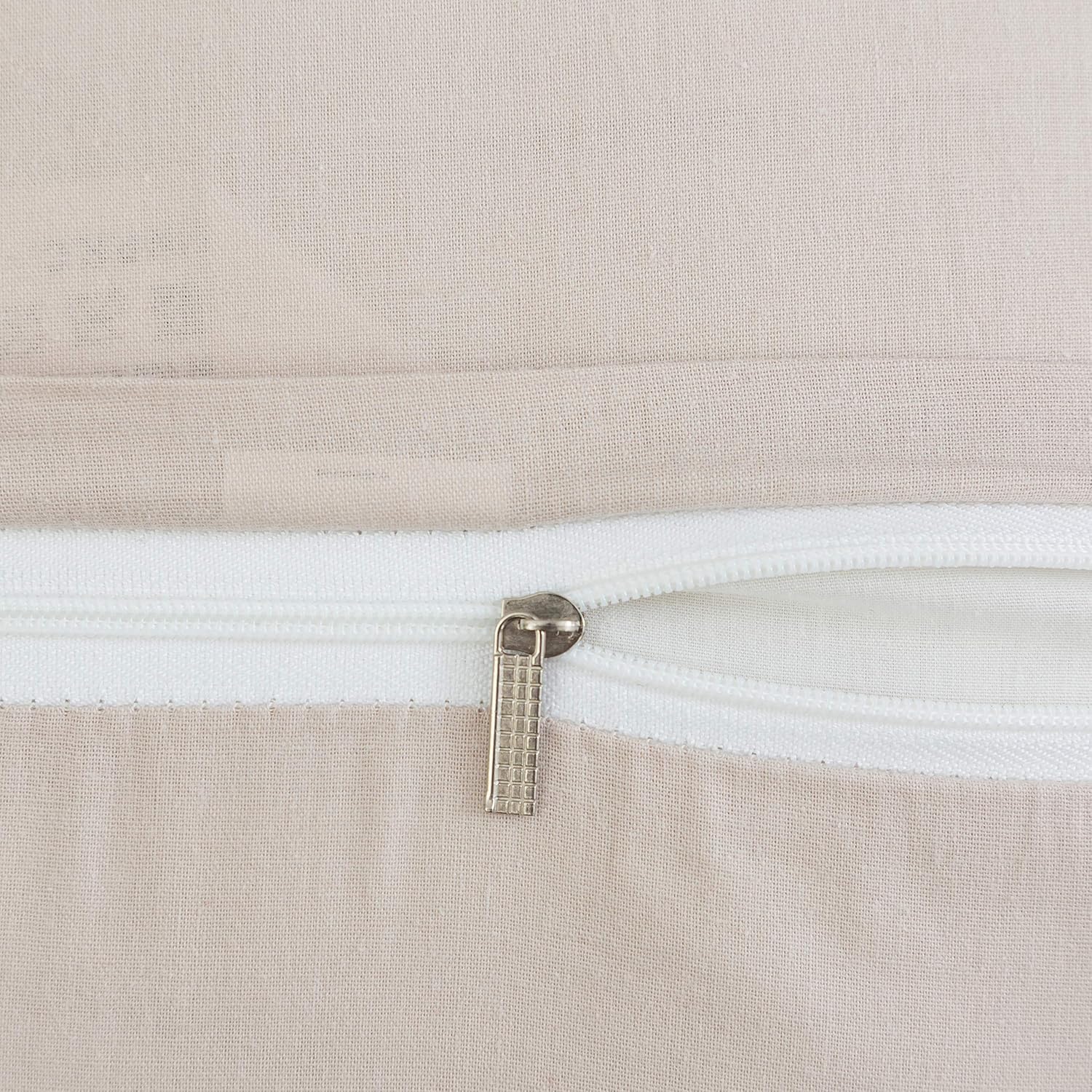 2-piece set Pillowcase High Quality & Quality Pillow Cover with Zipper 100% Microfiber (40 x 80 cm, Beige) 6