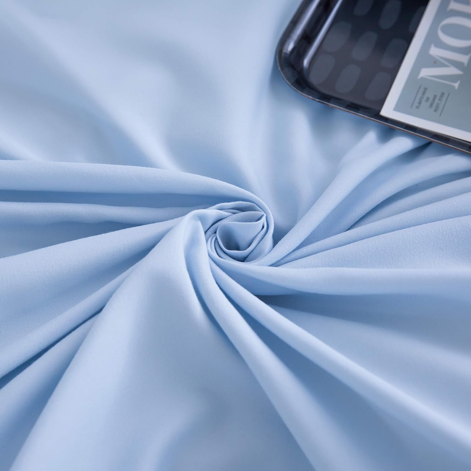 Bed linen brushed Microfiber 1 duvet cover 135x200cm + 1 pillowcase 80x80cm with zipper Spa Blue 5