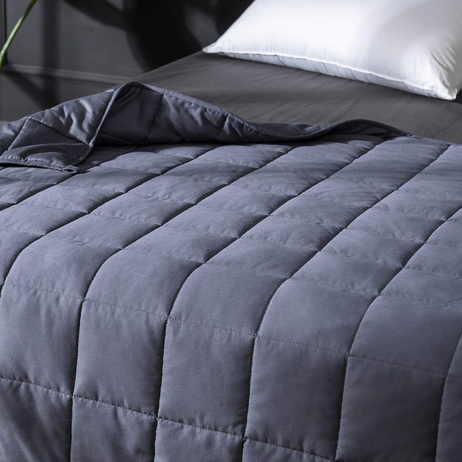Couverture lestée pour adultes, Couverture lestée en 100% coton, Couverture lourde pour un meilleur sommeil, Taille : 122 x 183 cm, 7 kg, Gris 7