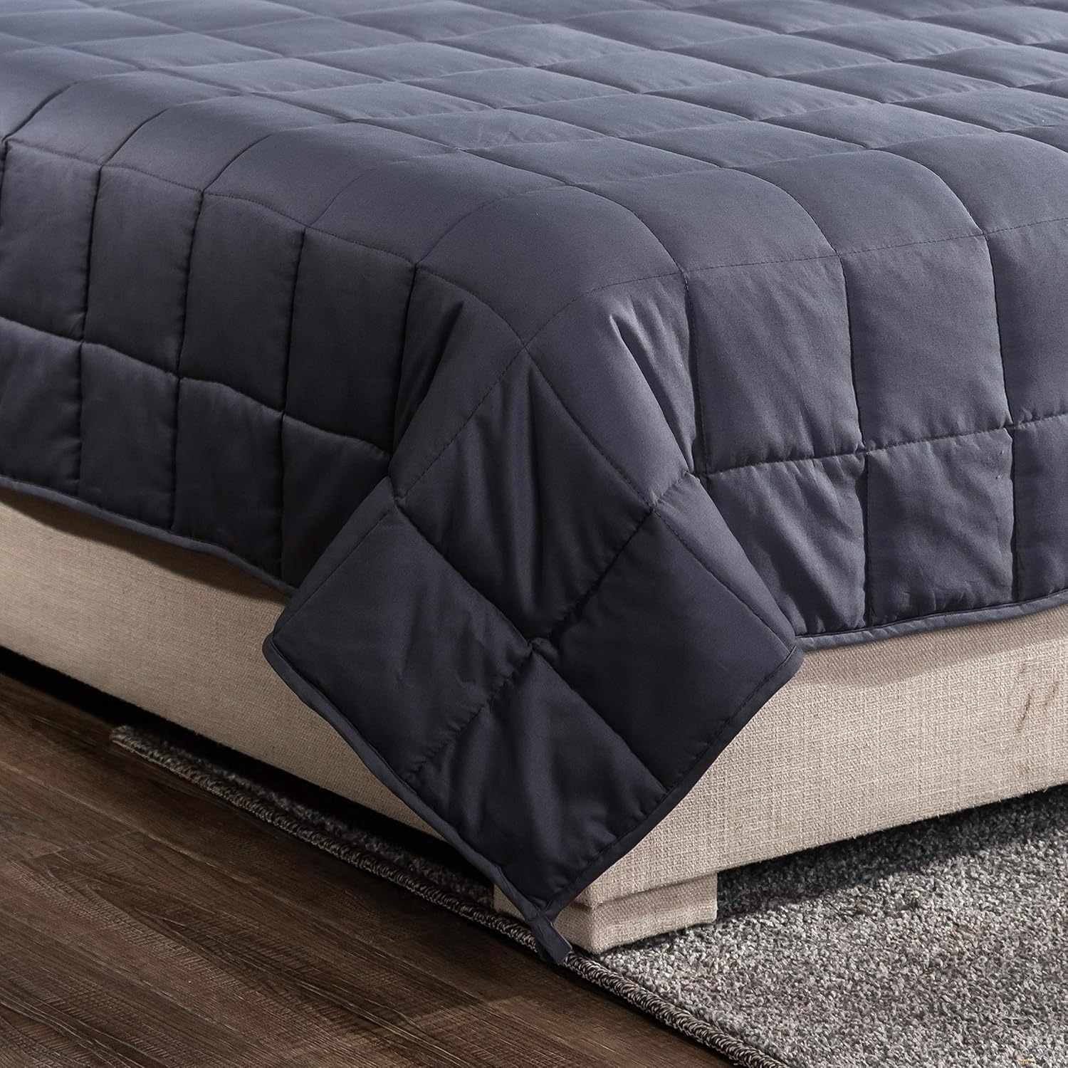 Couverture lestée pour adultes, Couverture lestée en 100% coton, Couverture lourde pour un meilleur sommeil, Taille : 122 x 183 cm, 7 kg, Gris 3