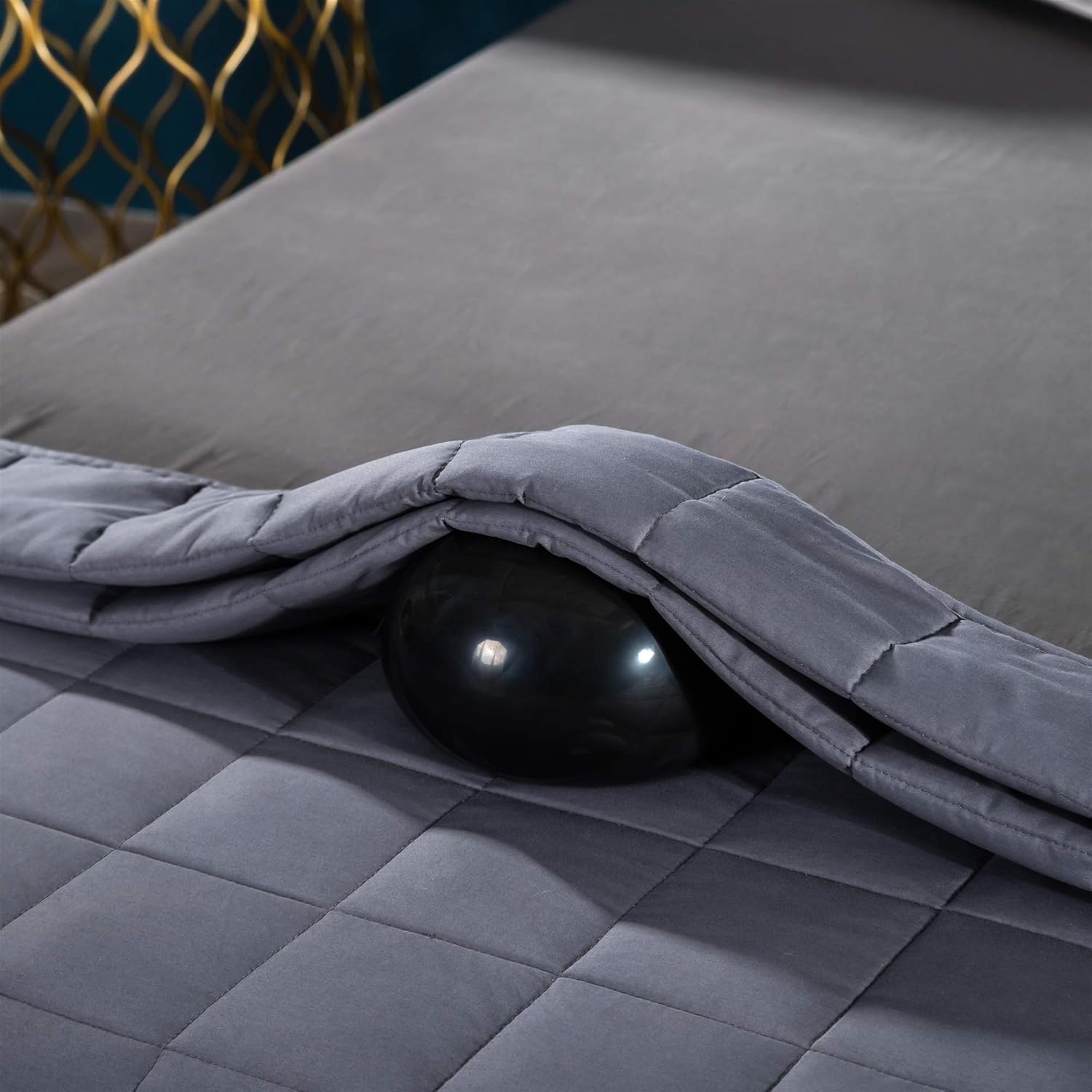 Couverture lestée pour adultes, Couverture lestée en 100% coton, Couverture lourde pour un meilleur sommeil, Taille : 122 x 183 cm, 7 kg, Gris 6