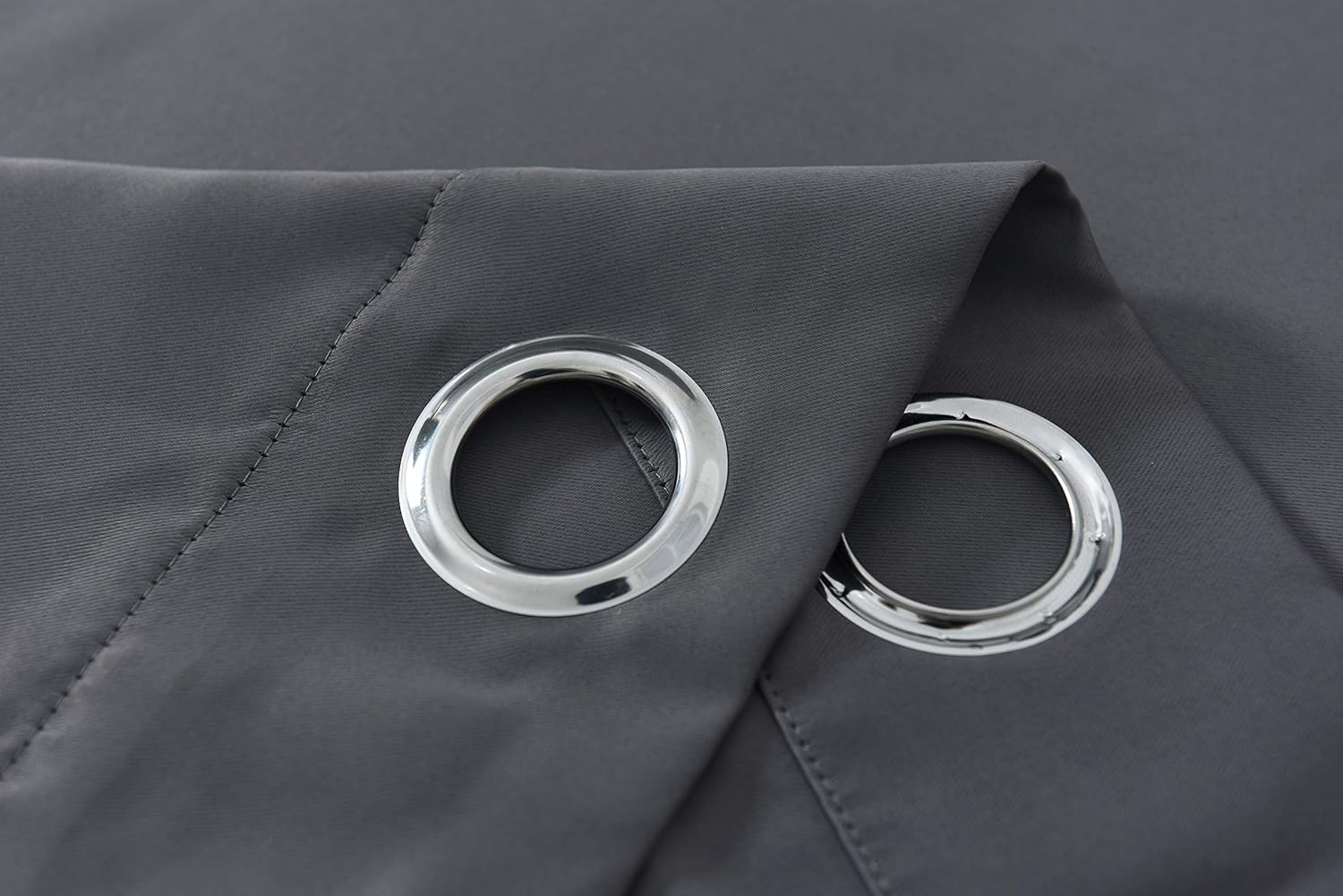 Rideau Occultant, rideau opaque avec œillets, rideaux opaques, 250g/m2, 245x140 cm Lot de 2 Gris 7