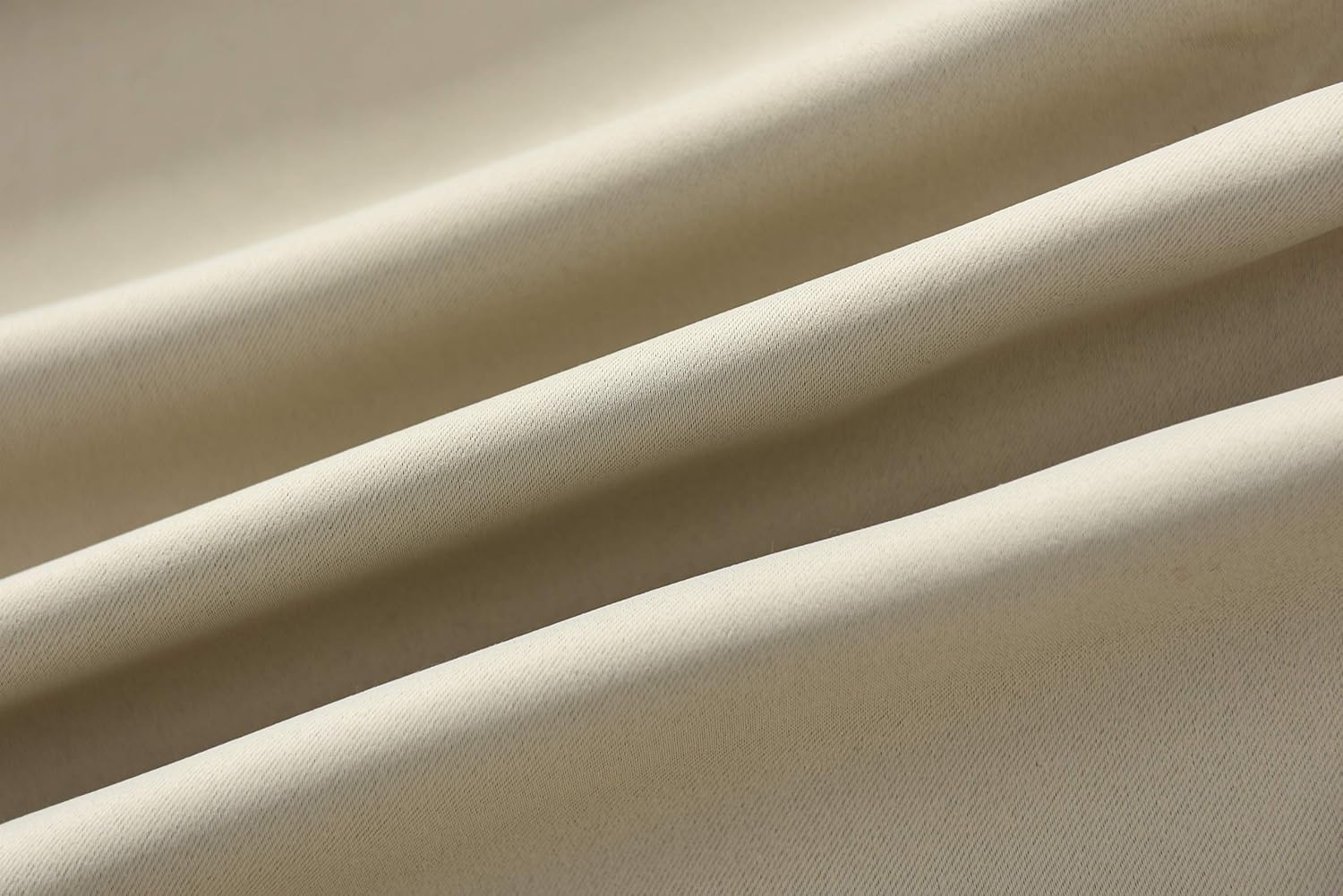 2er Set Verdunkelungsvorhang mit Ösen Vorhänge Gardinen Blickdicht, 250g/m2, 175x140 cm Beige 6