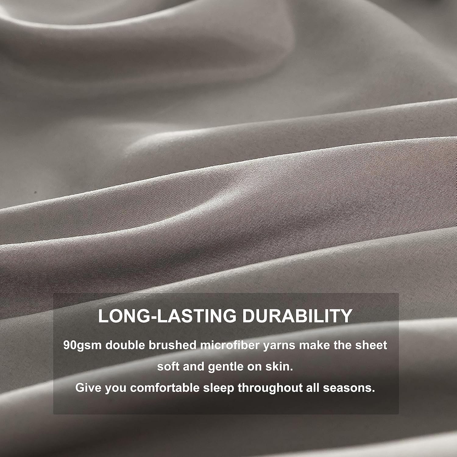 AYSW Double Size Fitted Sheet khaki with Extra Deep 30 cm Pocket Bed Sheet Only Bedsheet Brushed Microfiber Bottom Sheet for Double Bed 135x190 Khaki 4