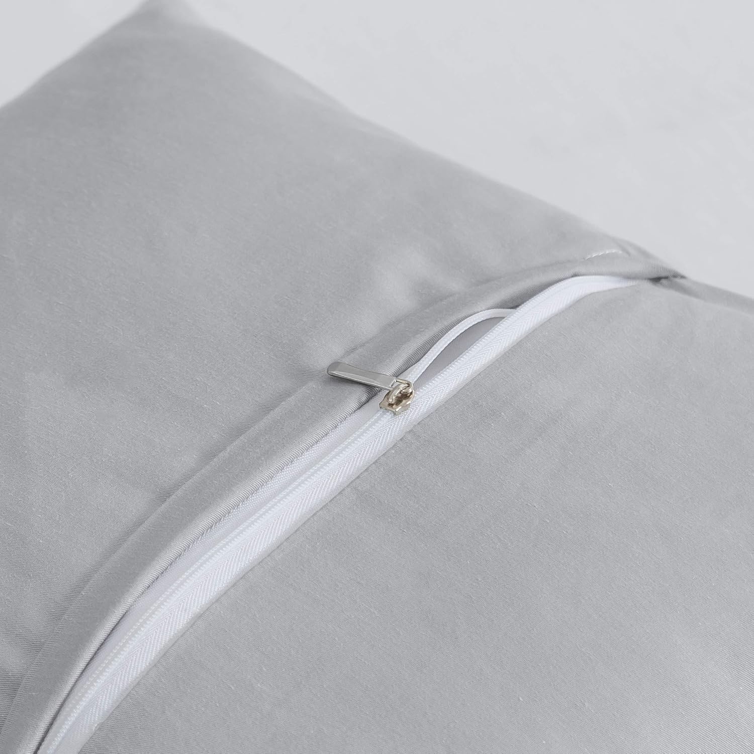 2-Pack Pillowcase made of 100% Cotton with Zipper 40 x 40 cm, Grey 5