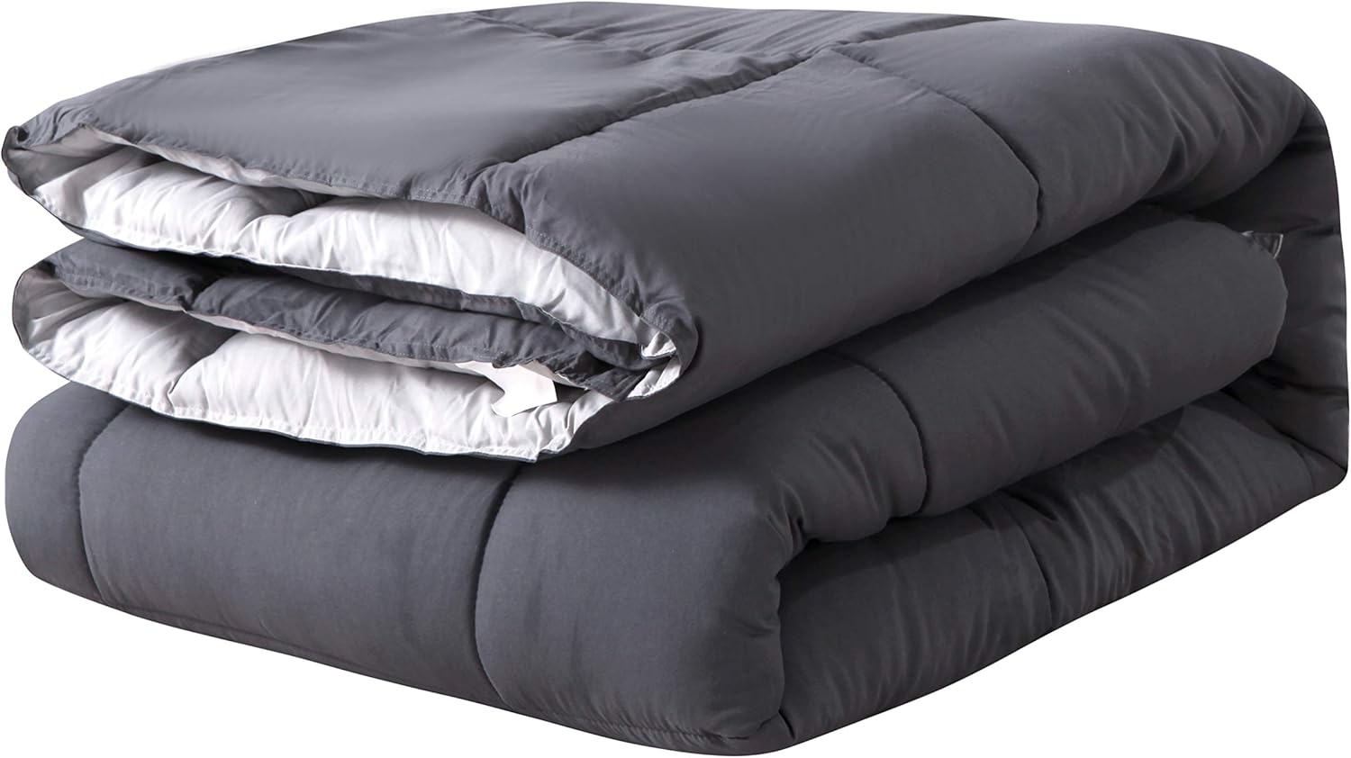 AYSW Two-Tone Duvet Warm in winter 450g/m² Thick 140x200cm Hypoallergenic Dark Grey + Light Grey Reversible Bed Duvet 1 Person Comforter 5