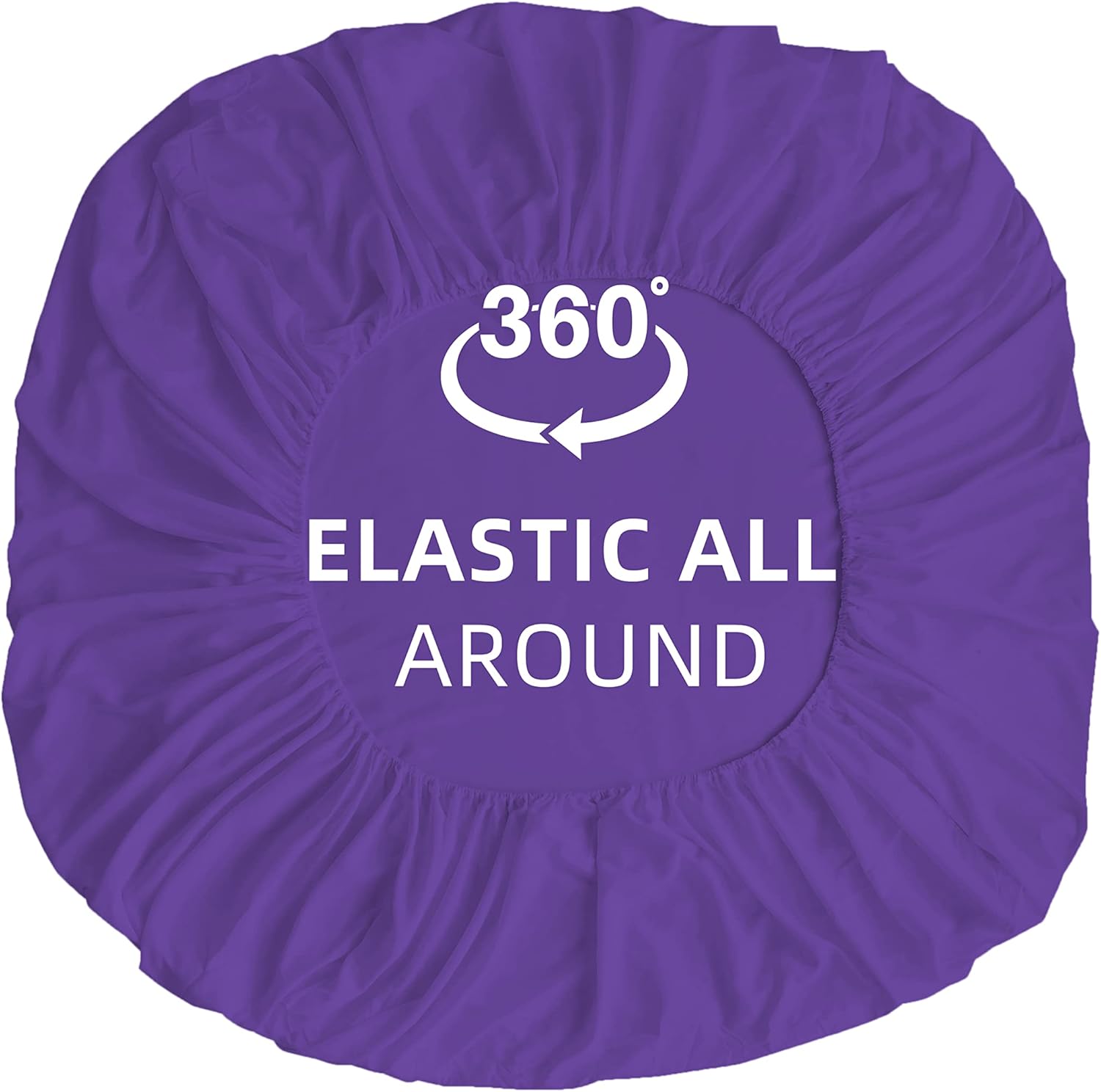Fitted Bottom Sheet Only Premium 1817 Ultra-Soft Fade Resistant Brushed Microfiber Deep Pocket Queen Purple 6