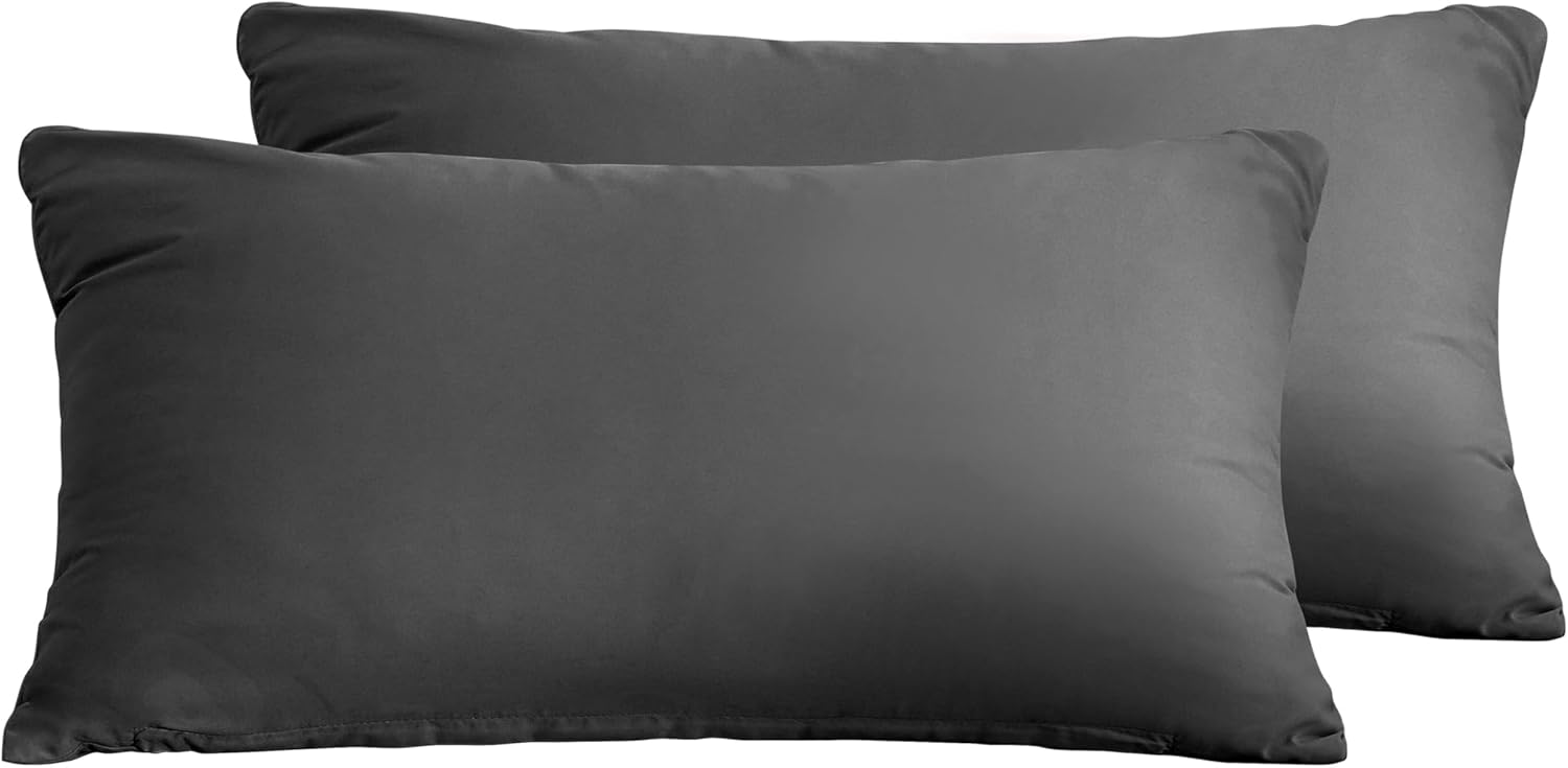 ‌Queen Pillowcases Set of 2 - Envelope Closure Pillow Covers, Ultra-Soft & Breathable Microfiber, All Season Luxury Bedding, Machine Washable, Modern Gray‌ 8