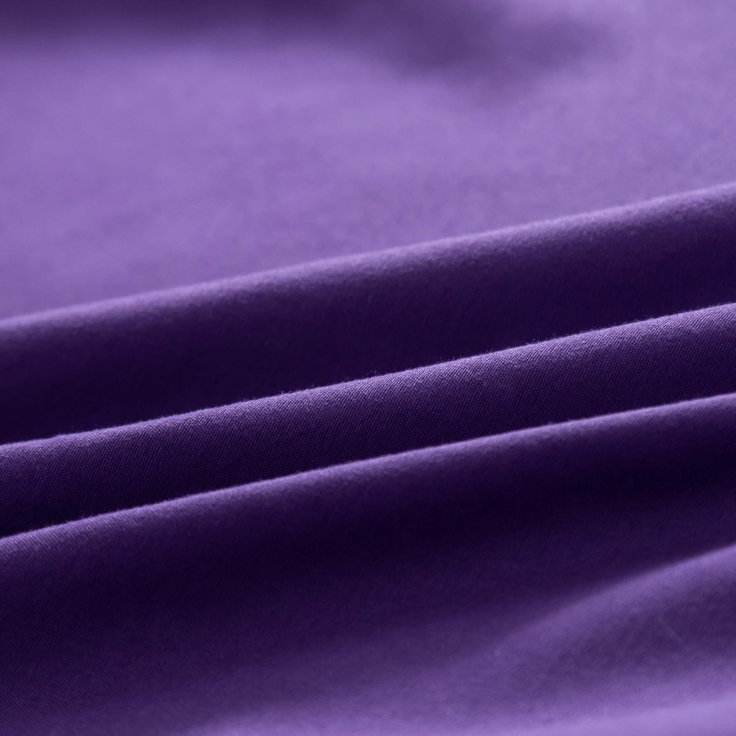 Fitted Bottom Sheet Only Premium 1809 Ultra-Soft Fade Resistant Brushed Microfiber Deep Pocket Full Purple 7