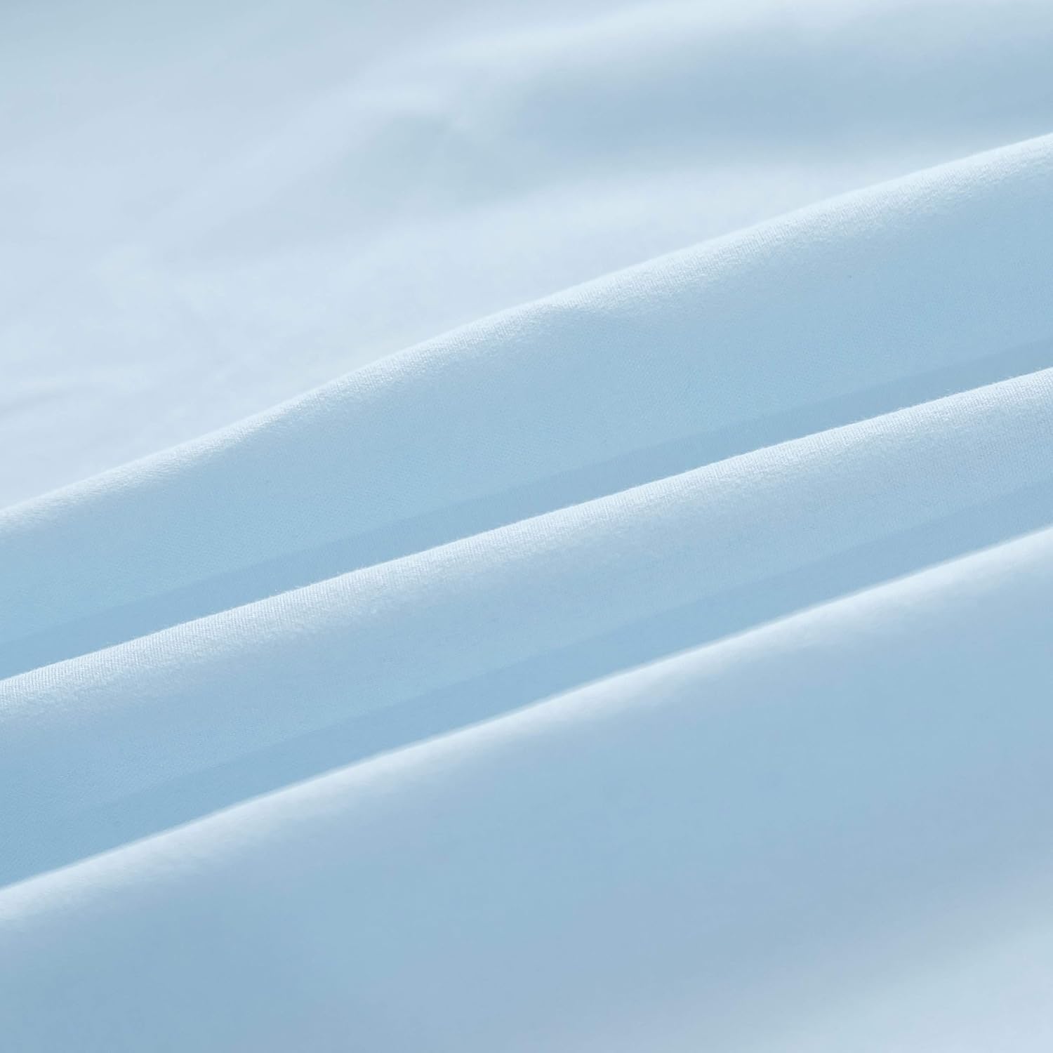 Fitted Bottom Sheet Only Premium 1800 Ultra-Soft Fade Resistant Brushed Microfiber Deep Pocket Full Light Blue 7