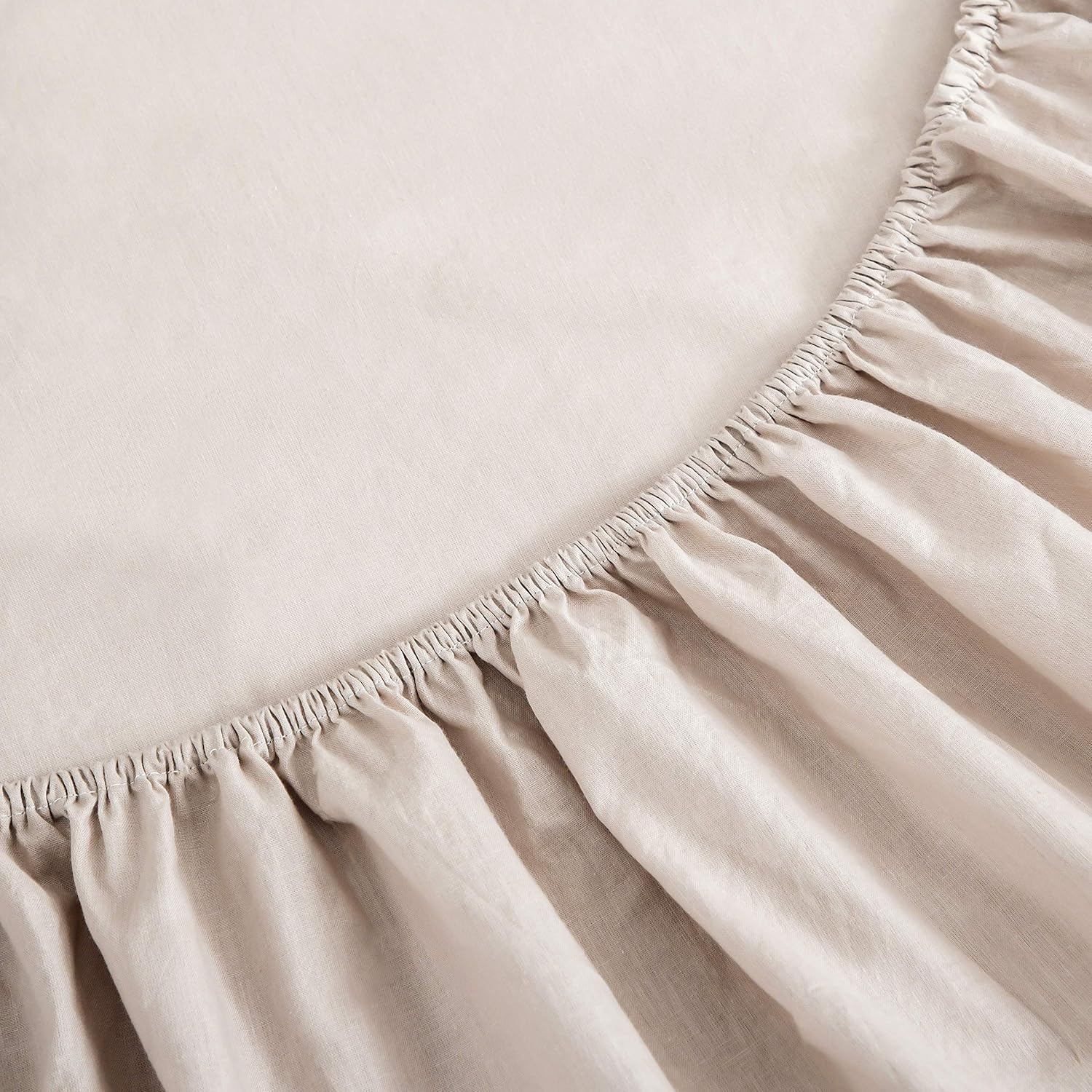 100% Cotton Beige Premium Fitted Sheet 140x200-160x200 cm, for children and adults 6