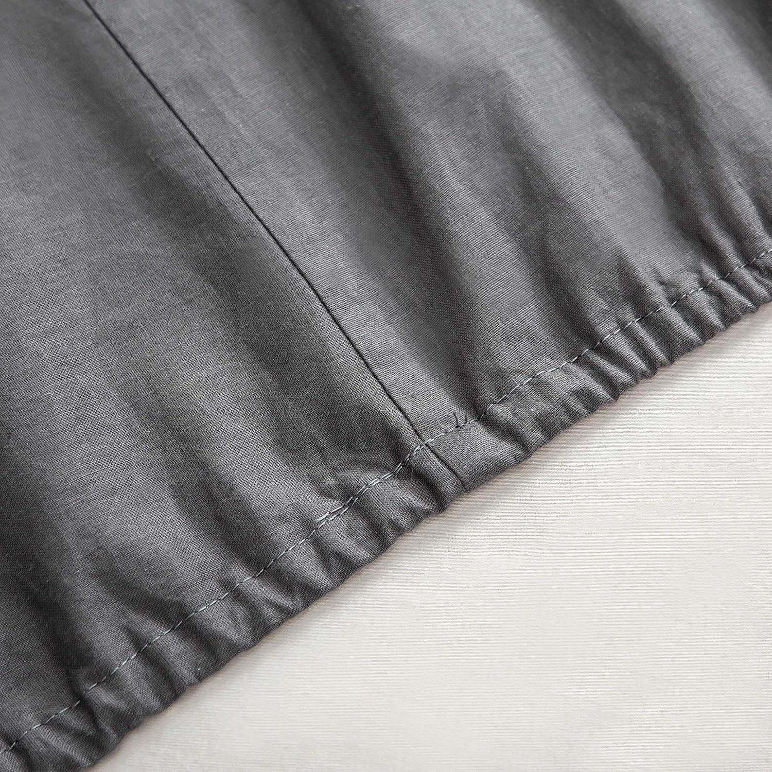 100% Cotton Dark Grey Premium Fitted Sheet/Fitted Sheet 140x200-160x200 cm, for children and adults 7