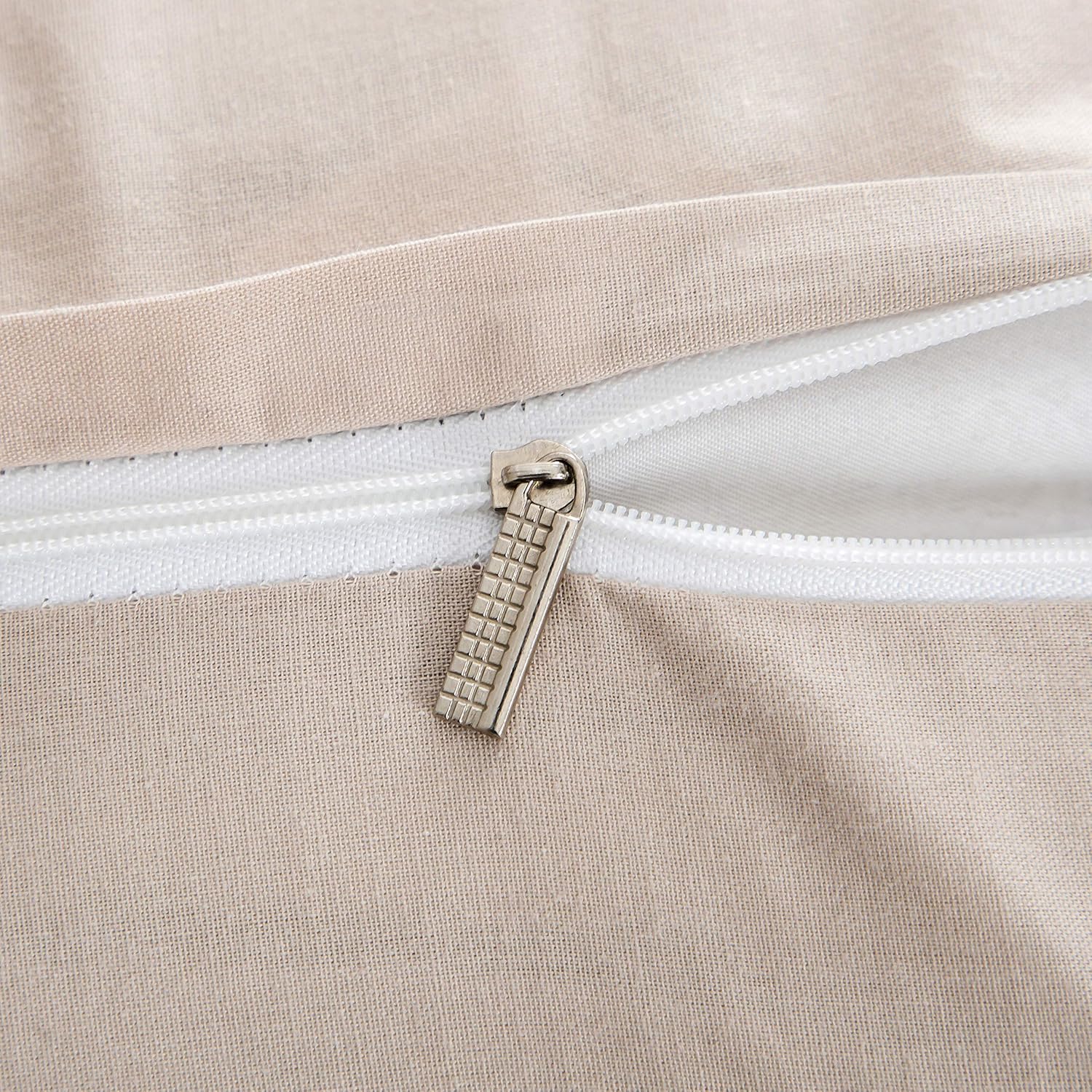 3 PC. Bedding Cotton with crinkle effect 1 duvet cover 200x200cm + 2 pillowcase 80x80cm Beige 6
