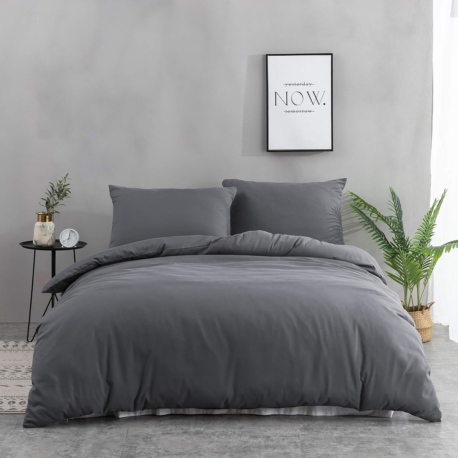 Bed linen 135x200 cm Super Soft 100% brushed microfiber with a quality of 110 g/m², 1 pillowcase 80x80 cm Beige 7
