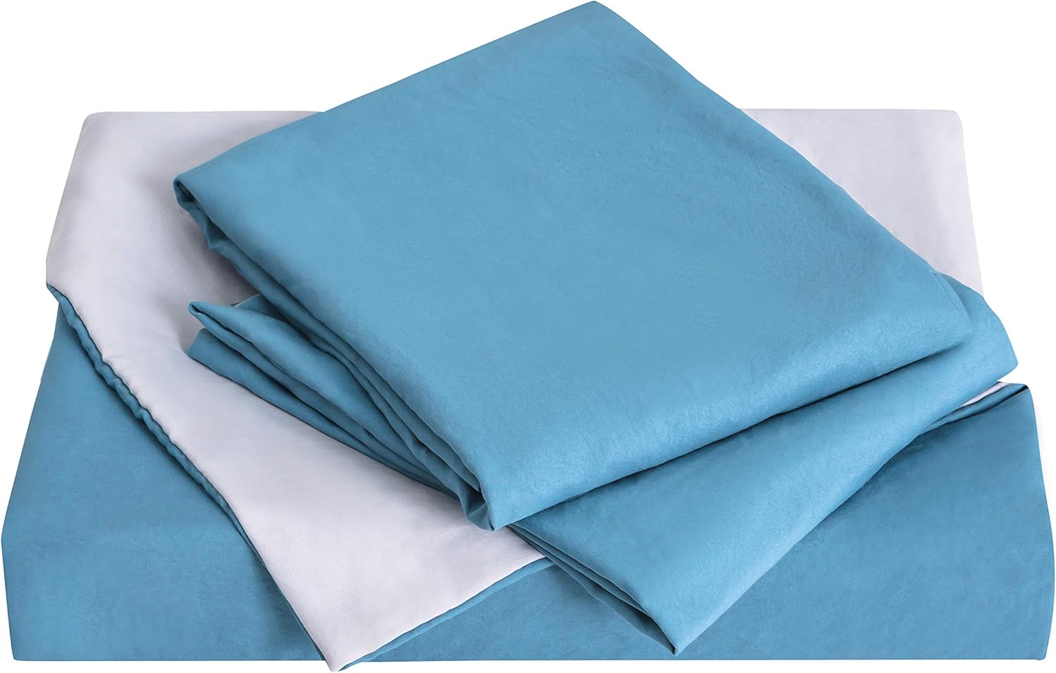 2-piece Bedding 50% Cotton with Zipper - 135x200cm and 80x80cm Pillowcase | Blue/light grey 8