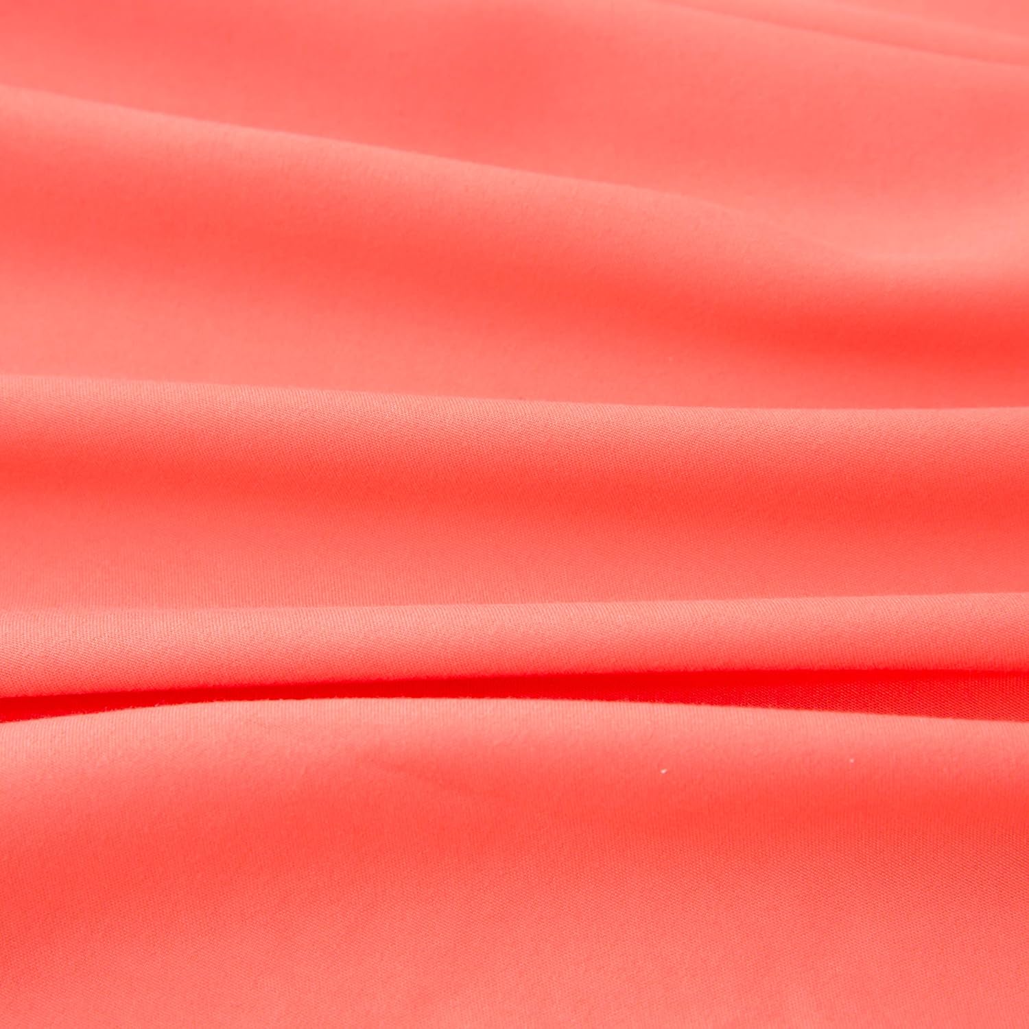 LS Fitted Bottom Sheet Only Premium 1800 Ultra-Soft Fade Resistant Brushed Microfiber Deep Pocket King Coral 9