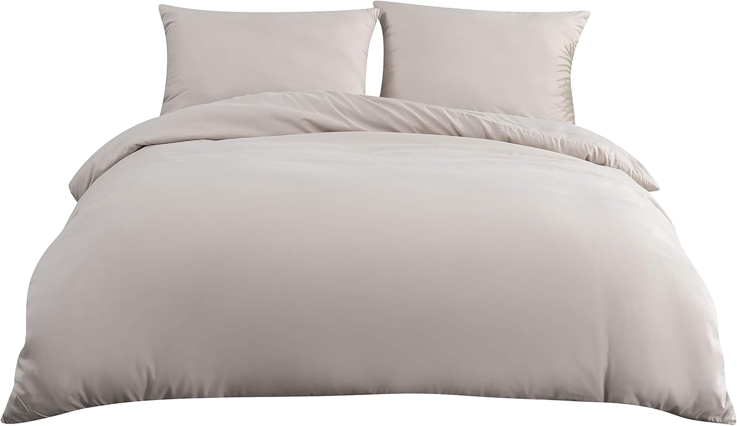 Bed linen brushed Microfiber 1 duvet cover 135x200cm + 1 pillowcase 80x80cm with zipper Beige 8