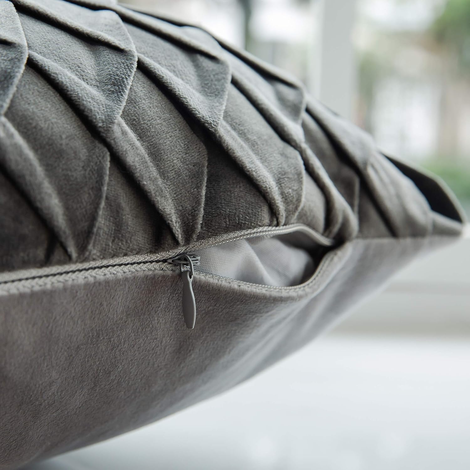 Cushion cover (45 x 45 cm, Grey) 3