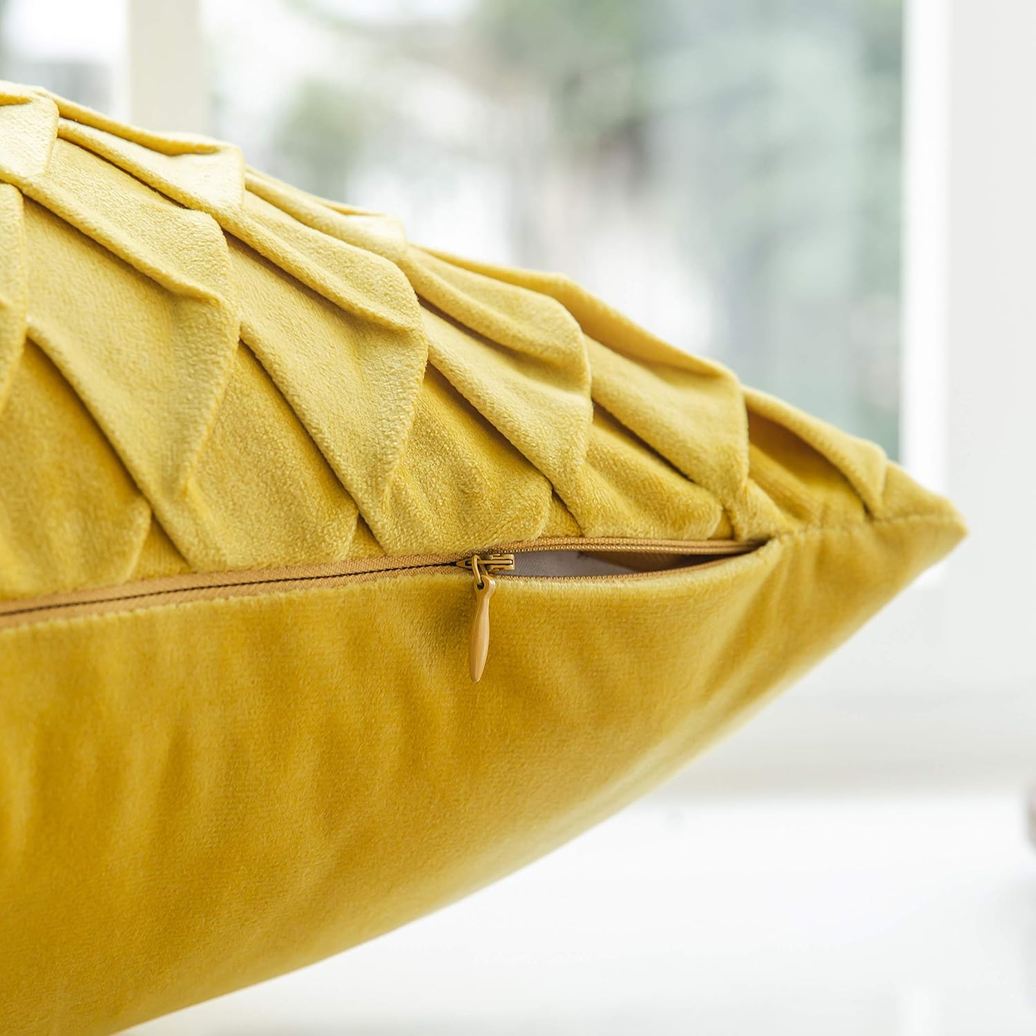 Cushion cover (45 x 45 cm, Lemon Yellow) 6