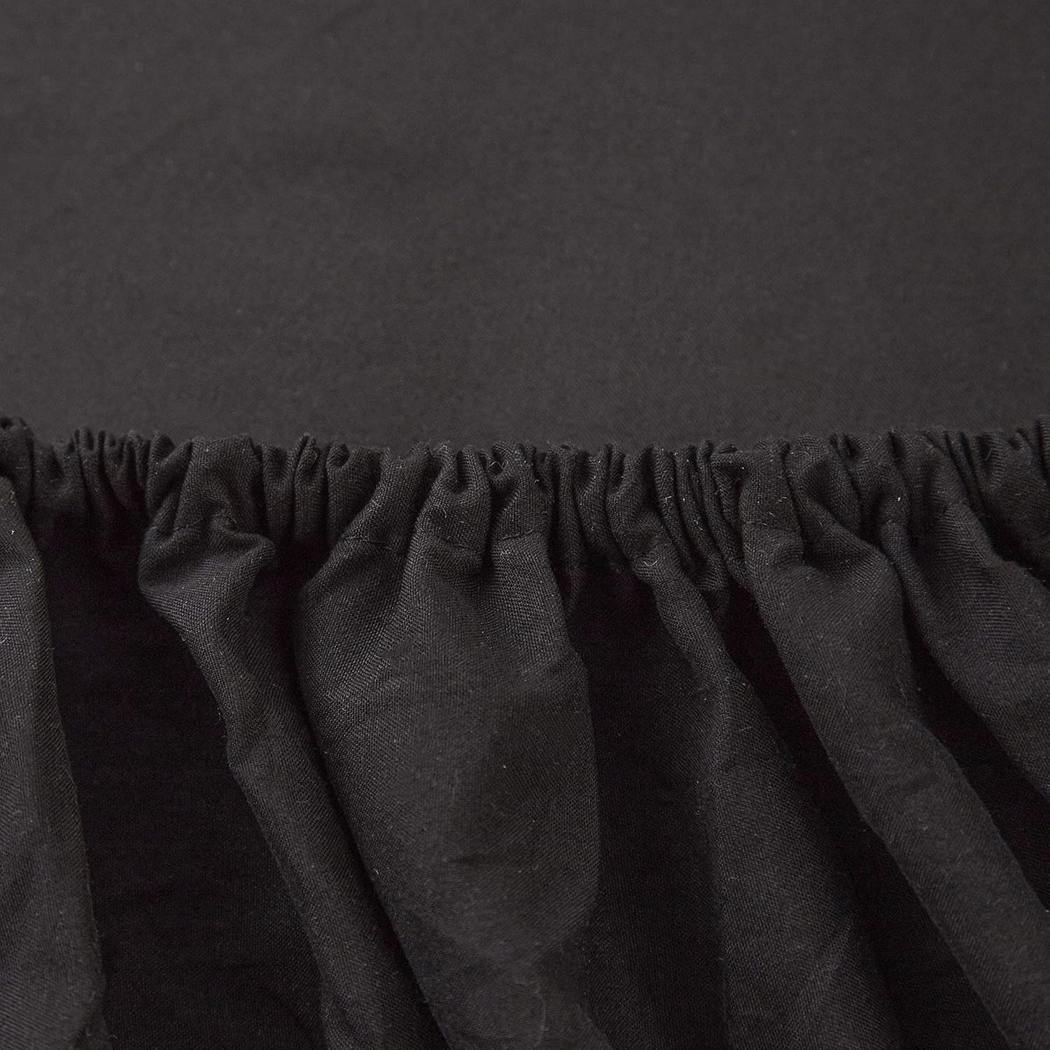 Warm Fitted Sheet Double Bedding Sheet with All Around Elastics Brushed Microfiber Black 7