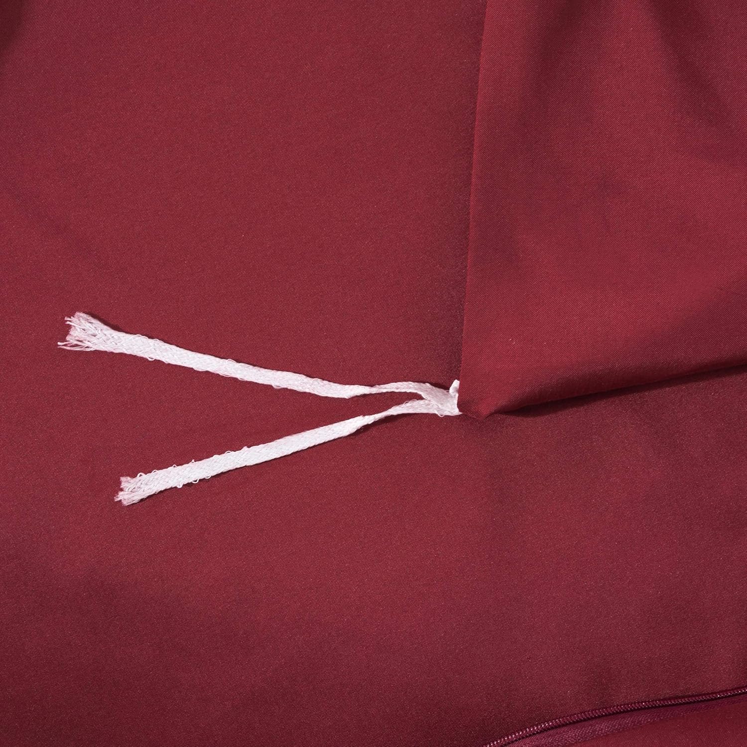 Duvet Cover 200x200cm + Pillowcases 80x80x2 cm Red 120 Threads/cm² 2 Person Bedding Set with Zipper 5
