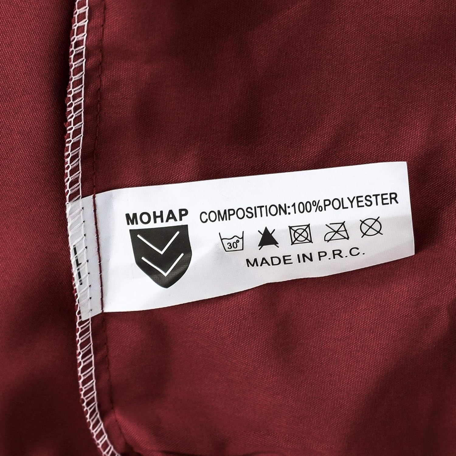 AYSW Fitted Sheet Burgundy, 100% Soft Microfiber, 140 x 200 x 30 cm, High Quality Fitted Sheet 120g/m² 7