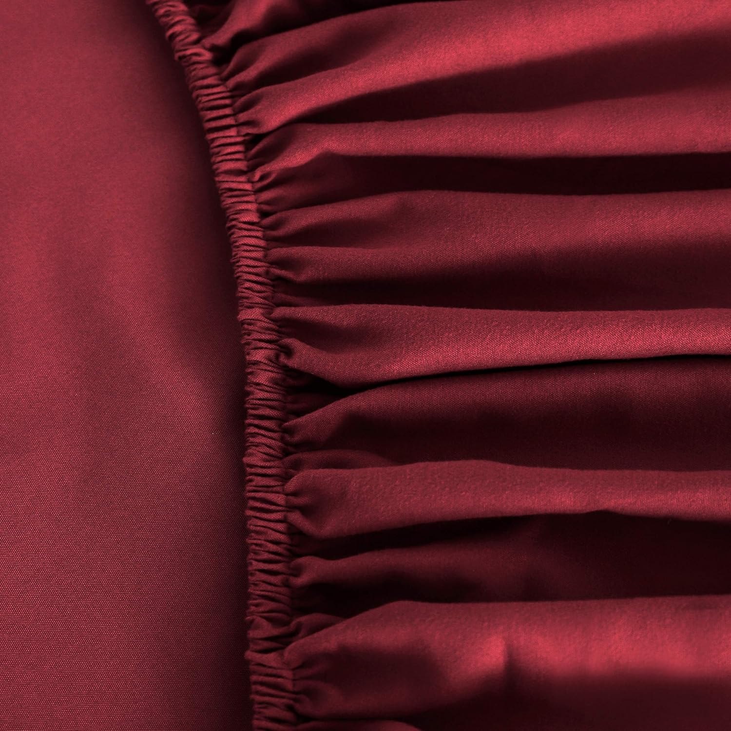 AYSW Fitted Sheet Burgundy, 100% Soft Microfiber, 180 x 200 x 30 cm, High Quality Fitted Sheet 120g/m² 6