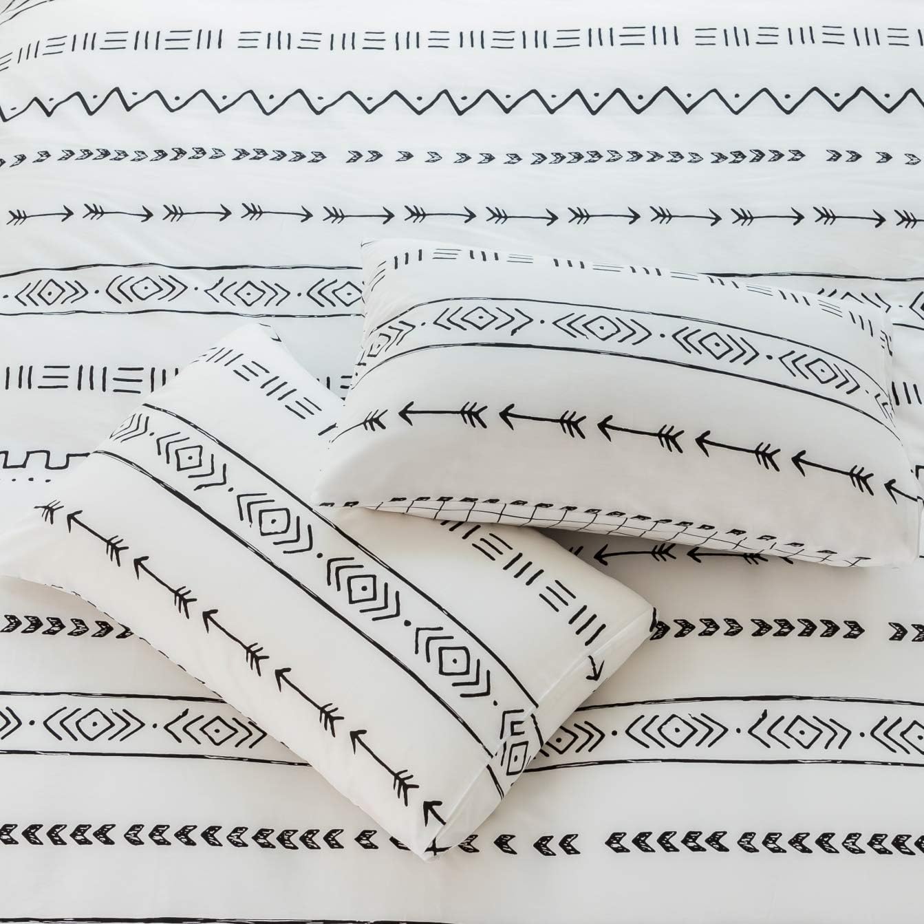 Cotton Duvet Cover Set 100% Cotton Coral 3 Pieces Queen Size Bohemian Style Breathable Durable Machine Washable 7