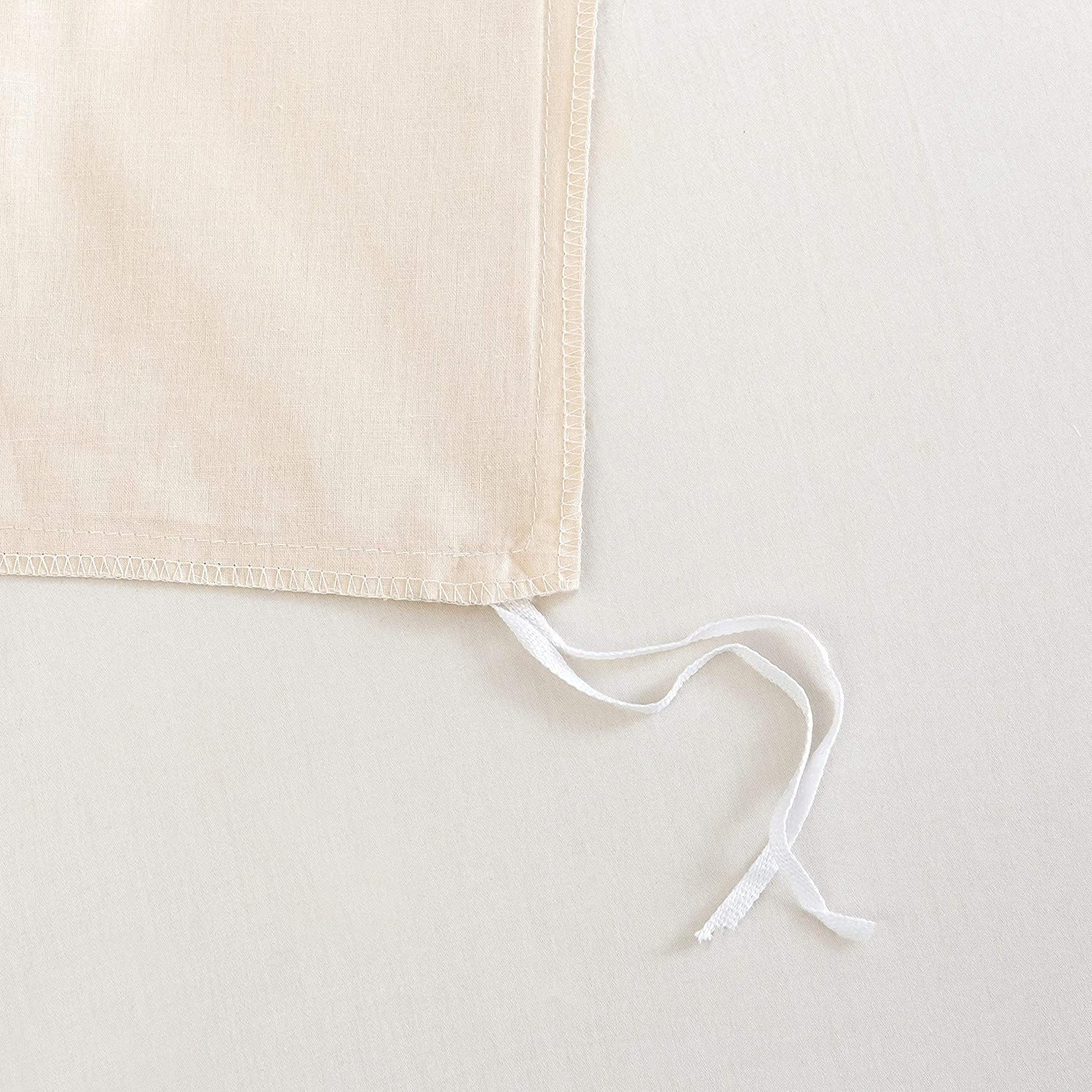 100% Baumwolle Bedding with Zippers 200x200 cm 3-piece Set 1 duvet cover with 2 pillowcases 80x80 cm Beige 7