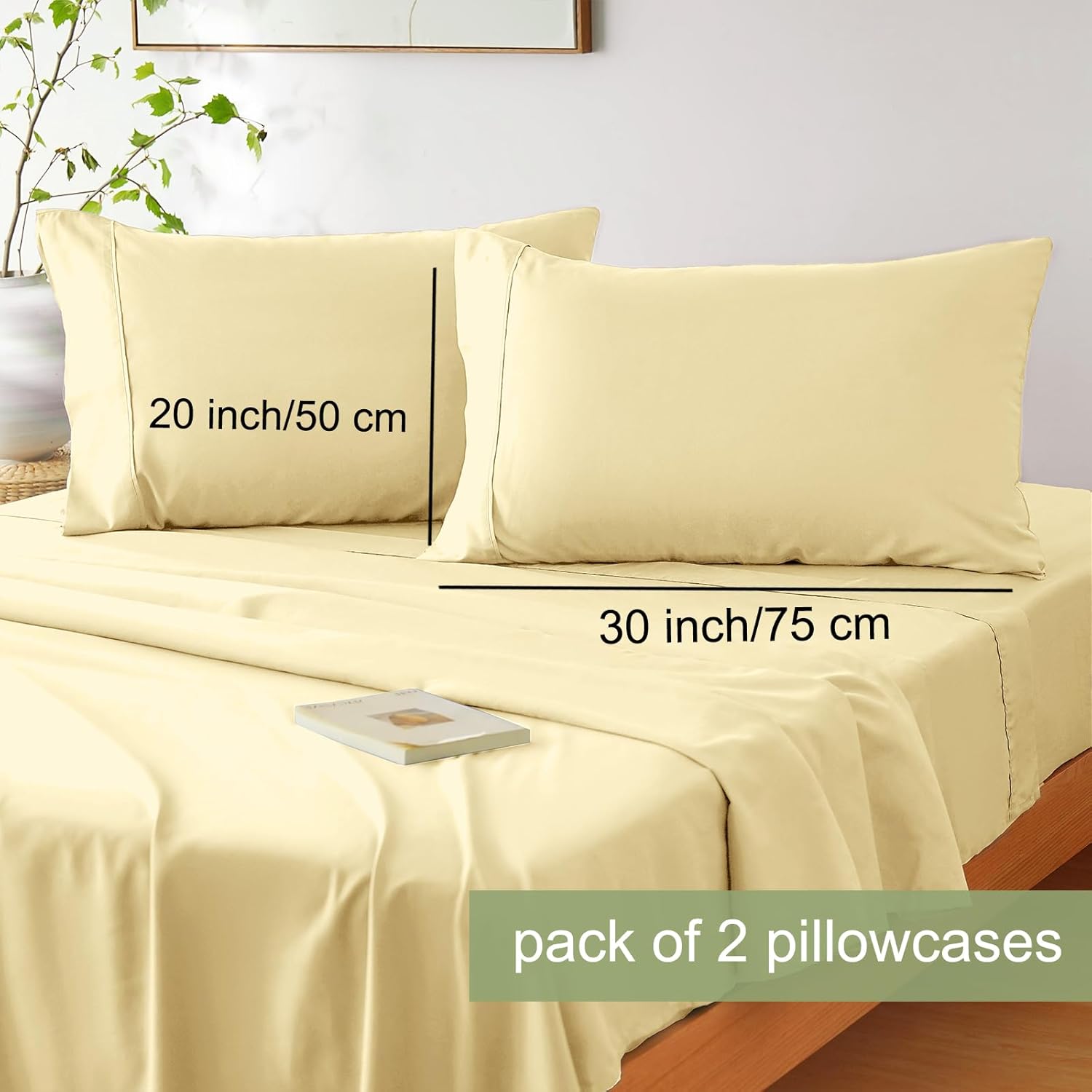 AYSW Bed Sheet Set 4 Pieces Double Brushed Microfiber 1800 - Breathable All Season Luxury Soft Bedding - Full Yellow 3