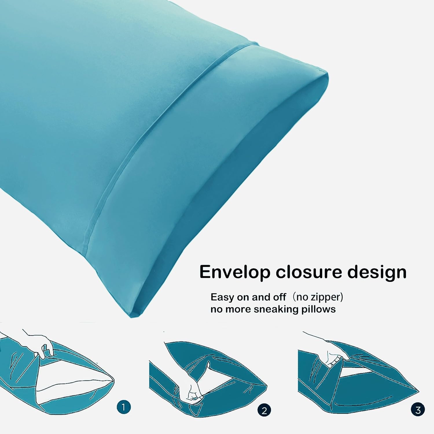 AYSW Bed Sheet Set 4 Pieces Double Brushed Microfiber 1800 - Breathable All Season Luxury Soft Bedding - Queen Teal 8