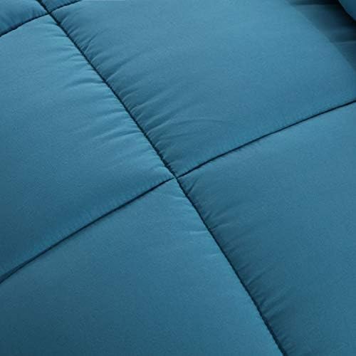 Duvet Single Comforter Warm and Anti Allergy All Season Grey and Teal NO Pillowcases Only Quilt 10.5 Tog Duvet 3