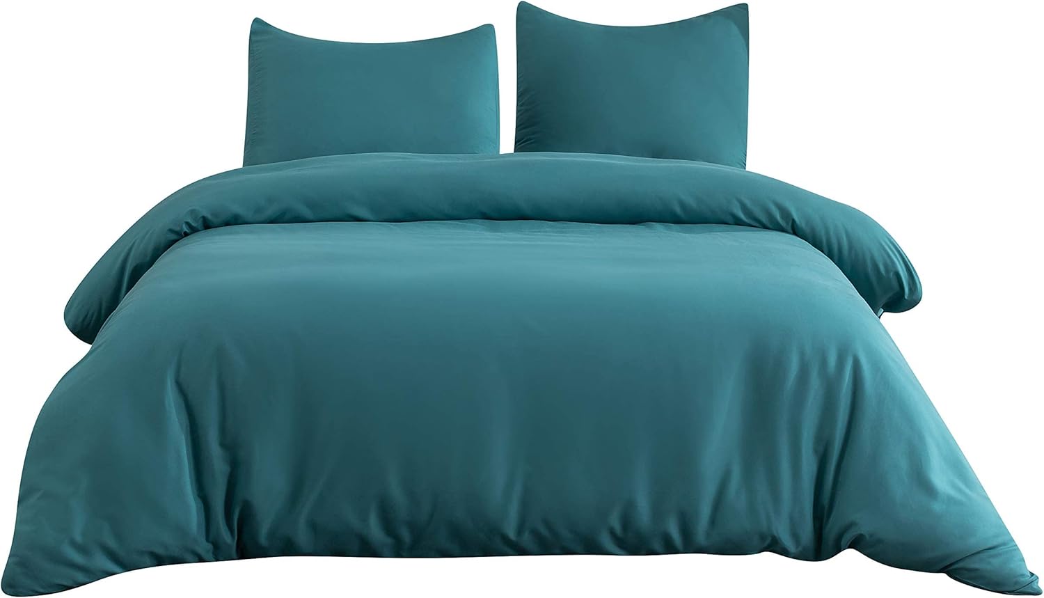 Bed linen brushed Microfiber 1 duvet cover 135x200cm + 1 pillowcase 80x80cm with zipper Sea blue/Light grey 4
