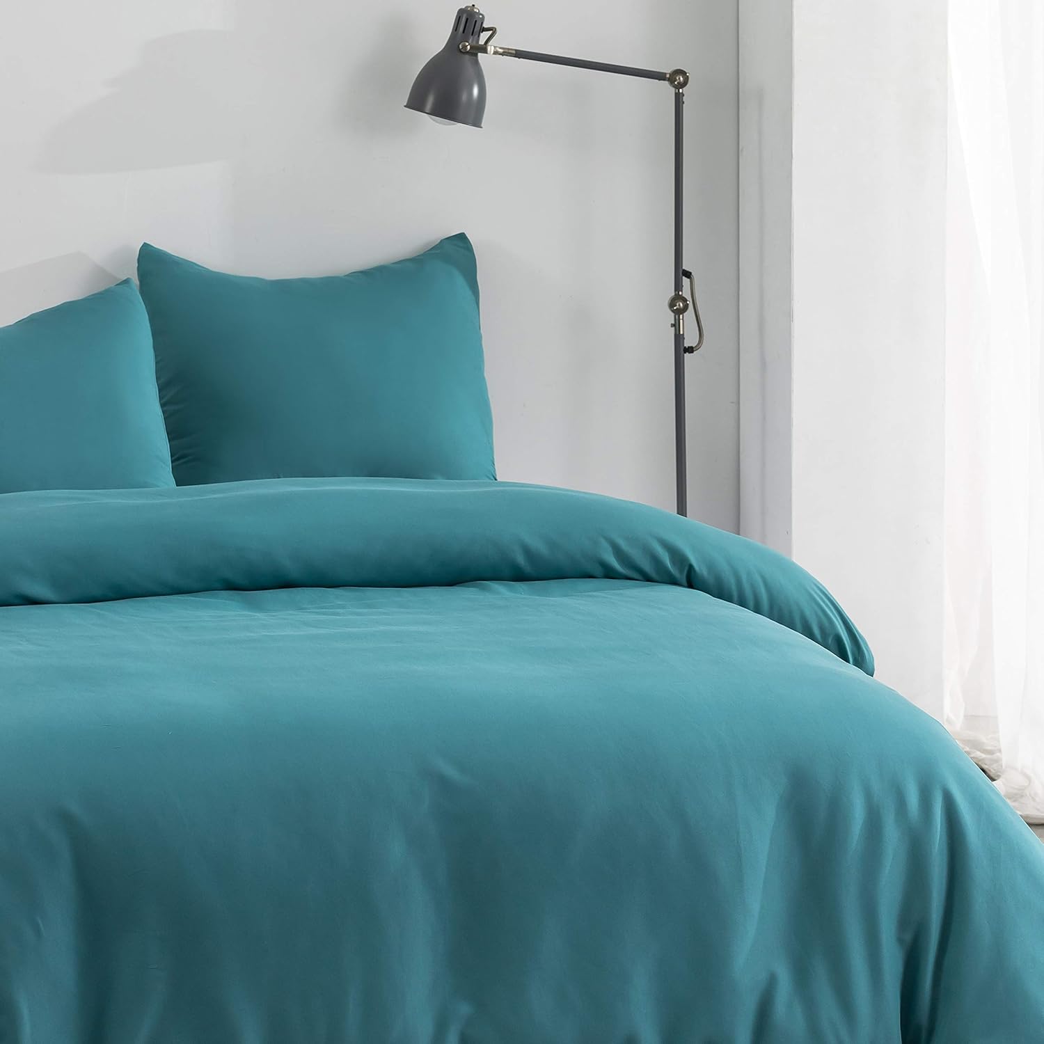 Bed linen brushed Microfiber 1 duvet cover 200x220cm + 2 pillowcase 80x80cm with zipper Sea blue 5