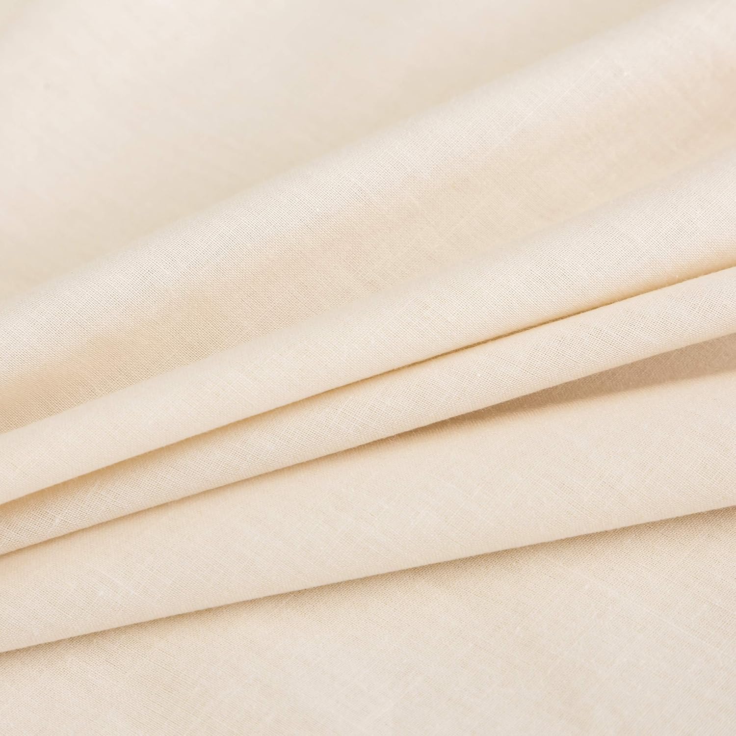 Baumwolle Bettwäsche mit Reißverschluss 220x240 cm Beige 3er Set 1 Bettbezug mit 2 Kopfkissenbezug 80x80 cm 6