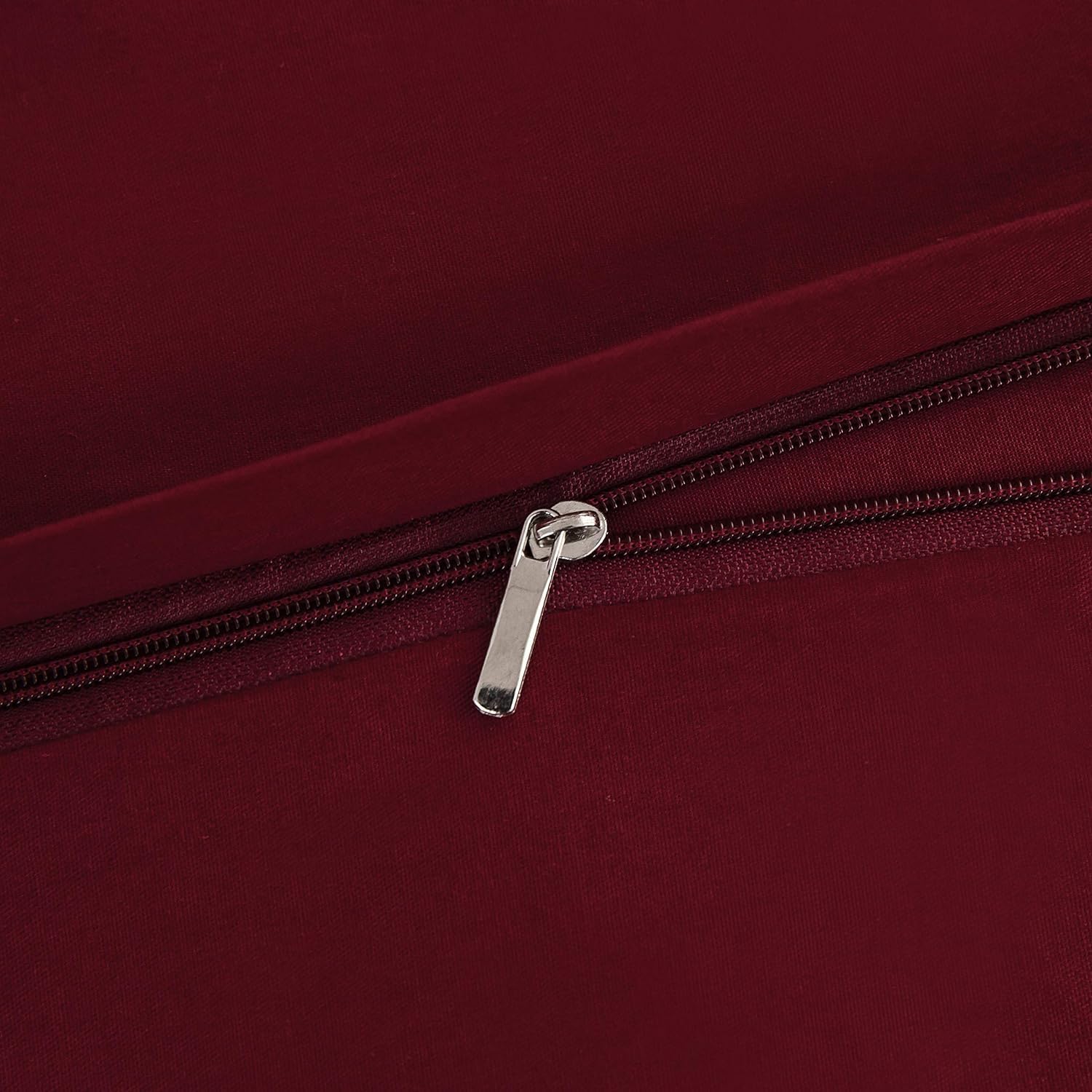 Cotton Bedding 155x220 cm Burgundy 1 duvet cover with 1 pillowcase 80x80 cm 5
